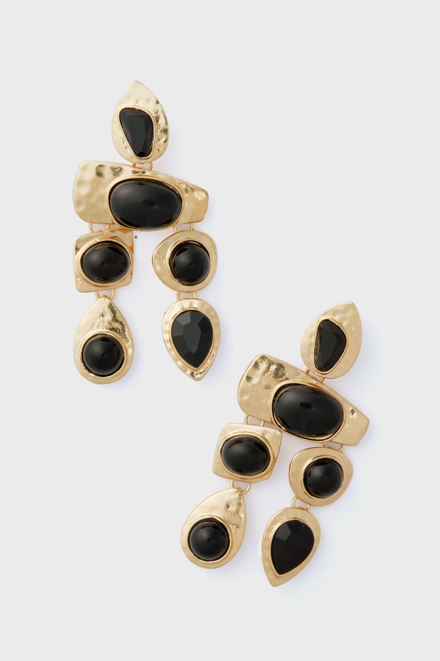 Black Multi Stone Earrings