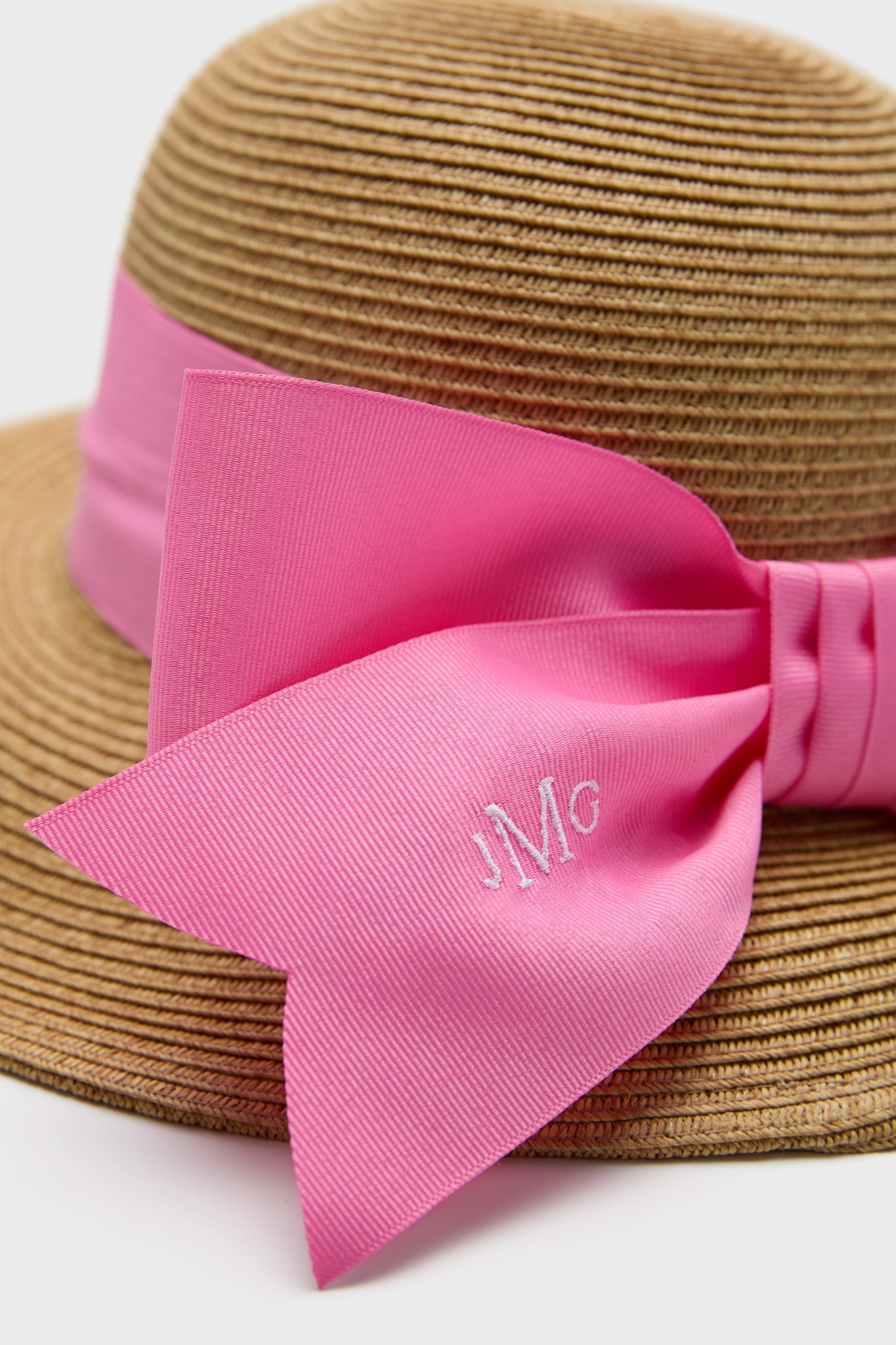 Exclusive Pink Packable Wide Bow Sunhat