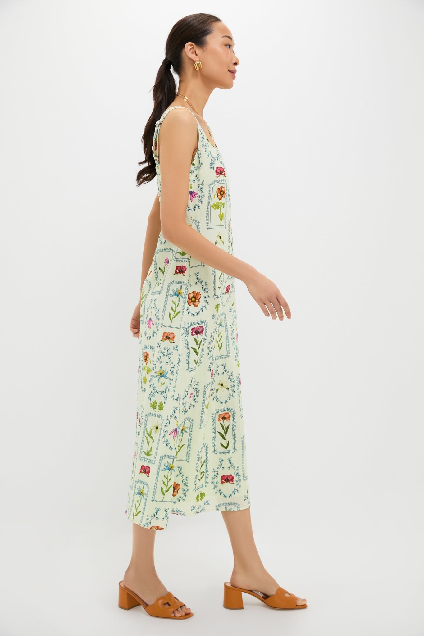 Mint Stamp Minnie Midi Dress