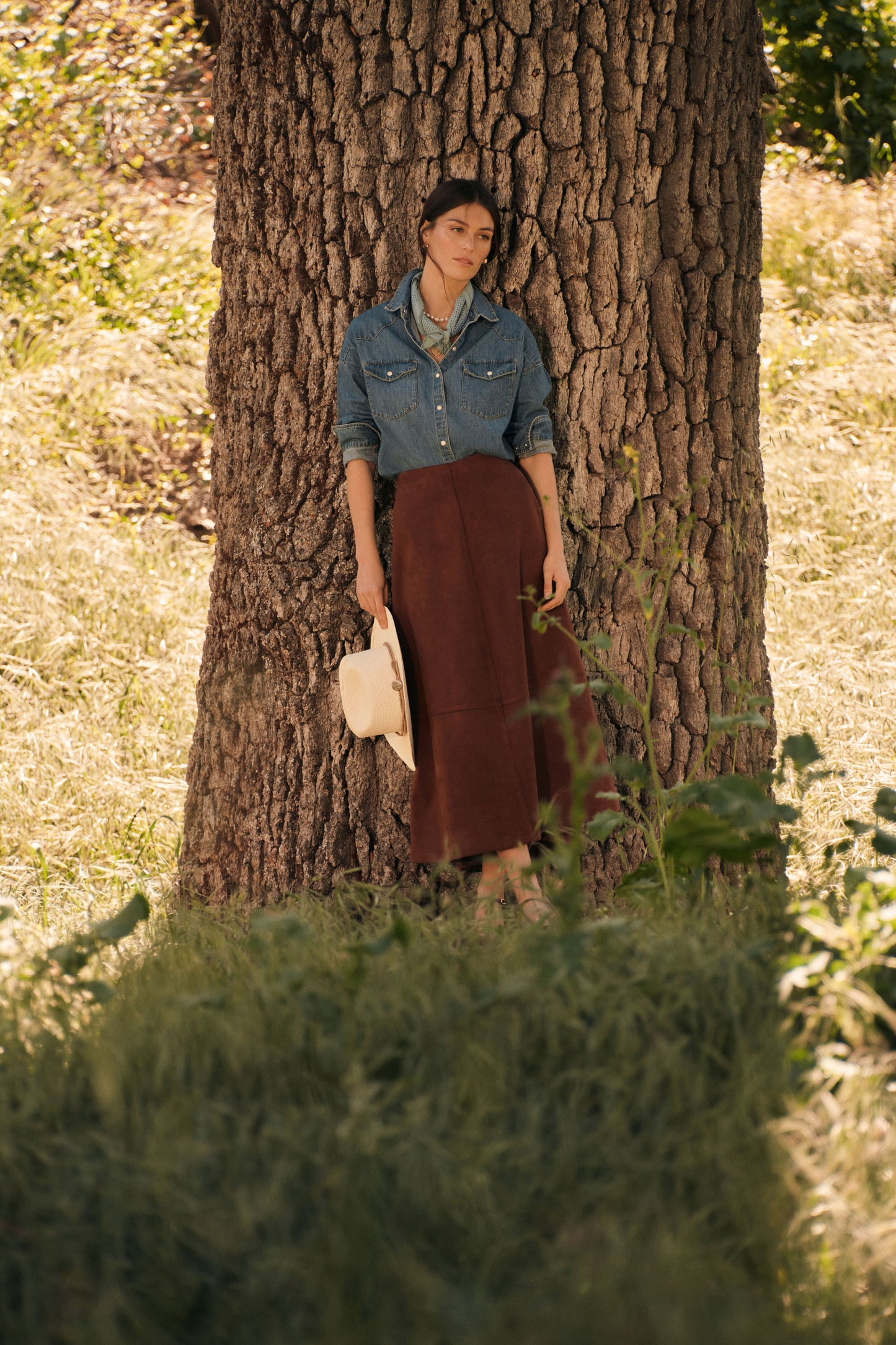 Ganache Vegan Suede Veronica Skirt