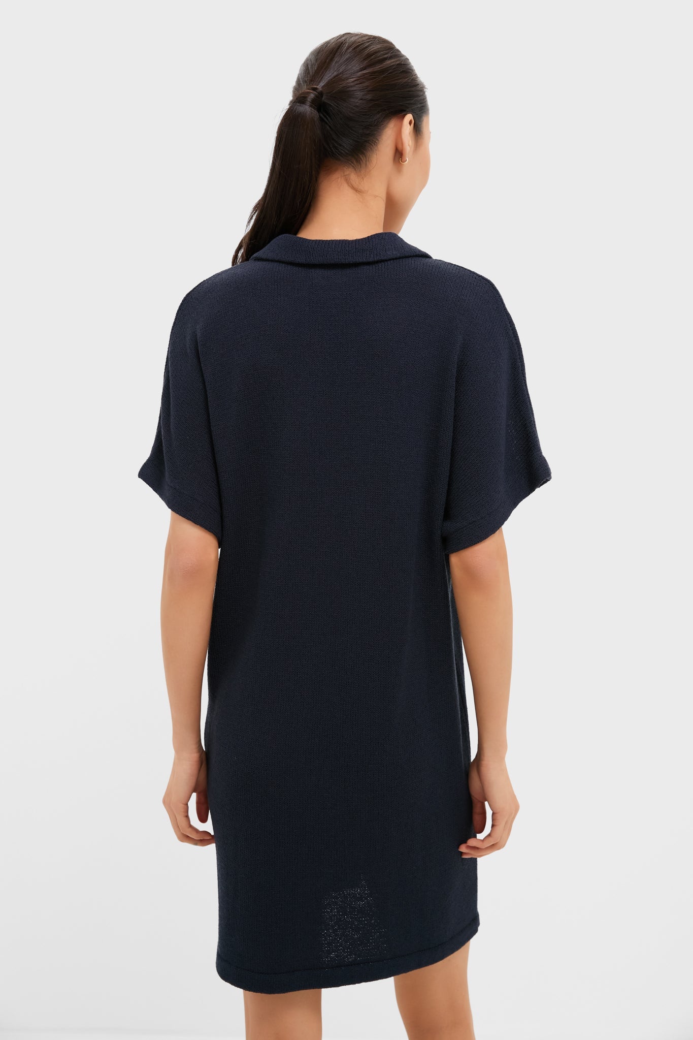 Navy Maren Mini Polo Dress