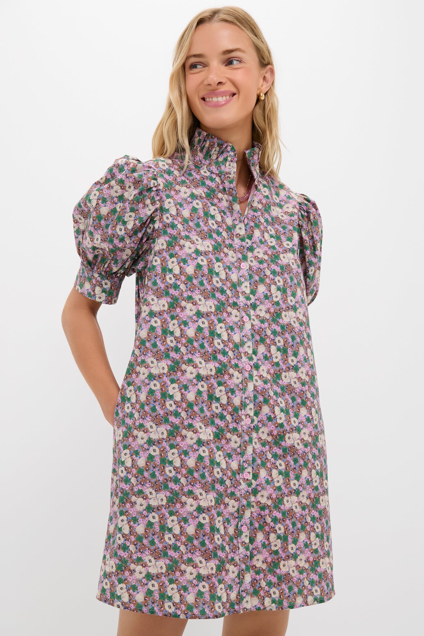 Purple Multi Floral Louisa Mini Dress