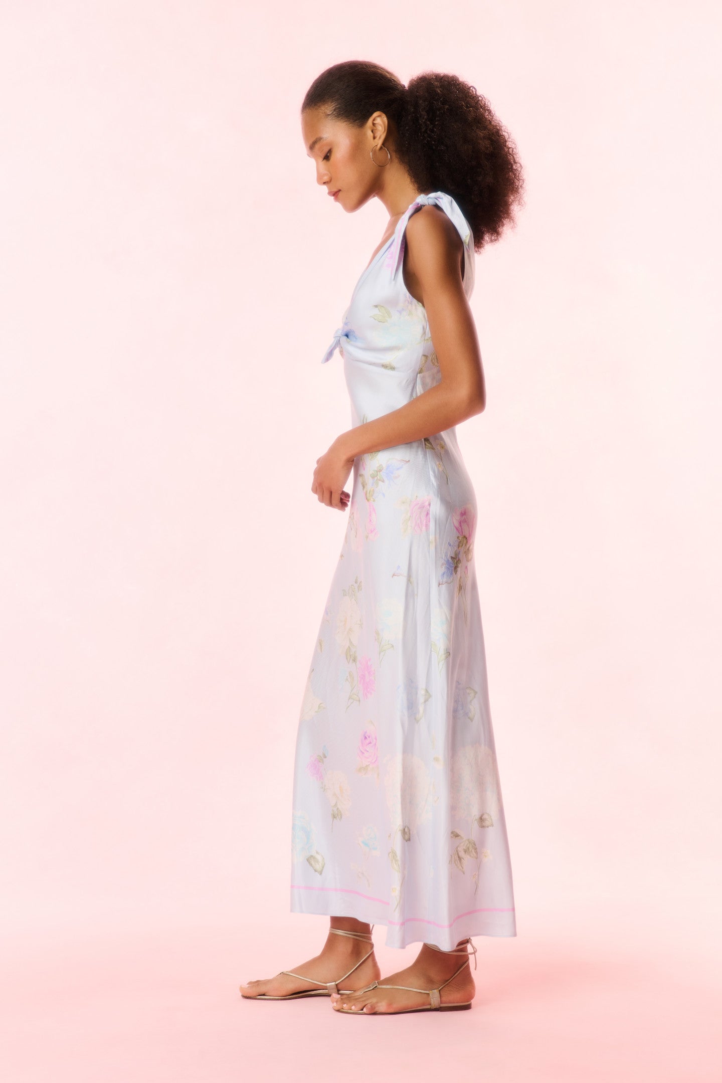 Perri Floral Scarf-Tie Maxi Dress