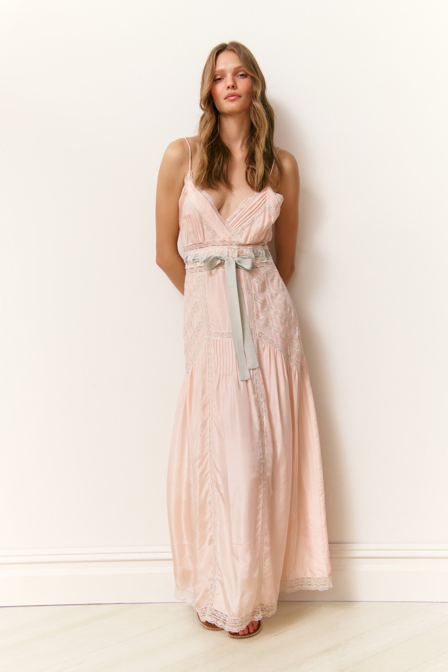 Arlissa Silk Lace-Detailed Maxi Dress