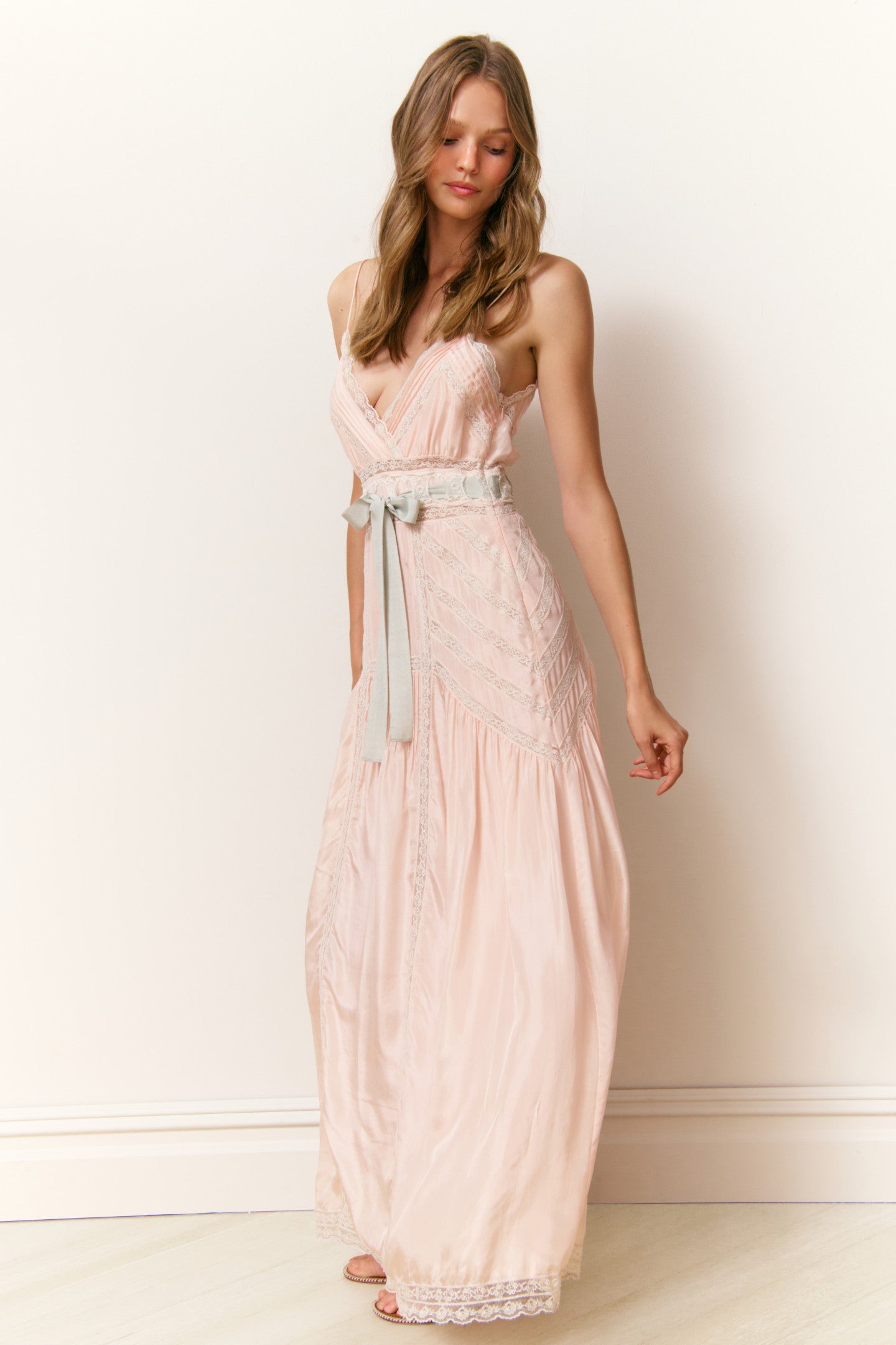 Arlissa Silk Lace-Detailed Maxi Dress