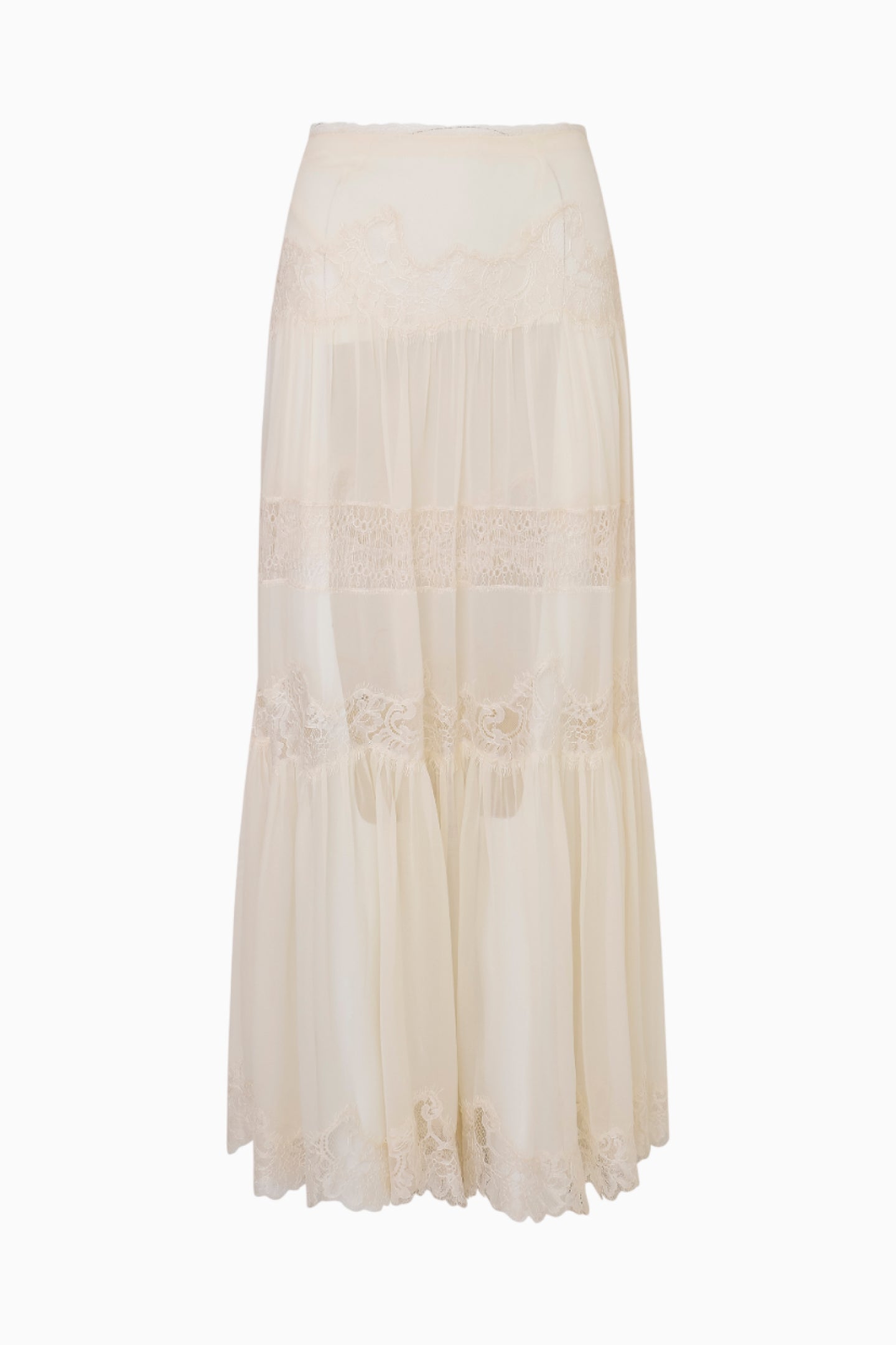 Aureline Silk Lace Maxi Skirt