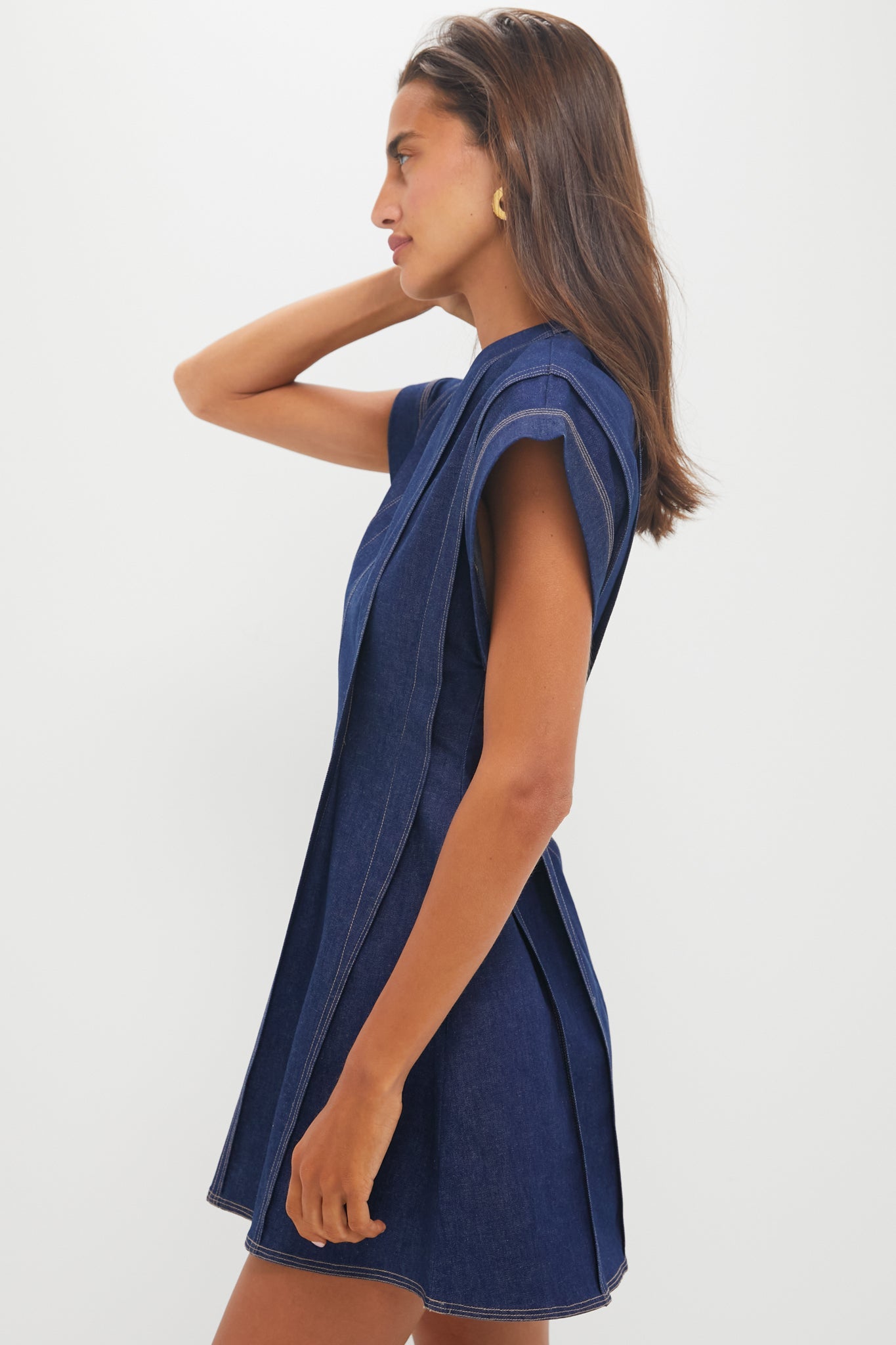 Dark Denim Blue Focul Dress