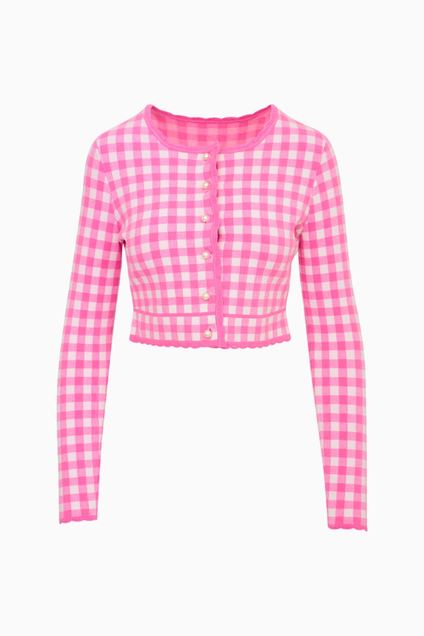 Bridgette Checkered Knit Cardigan
