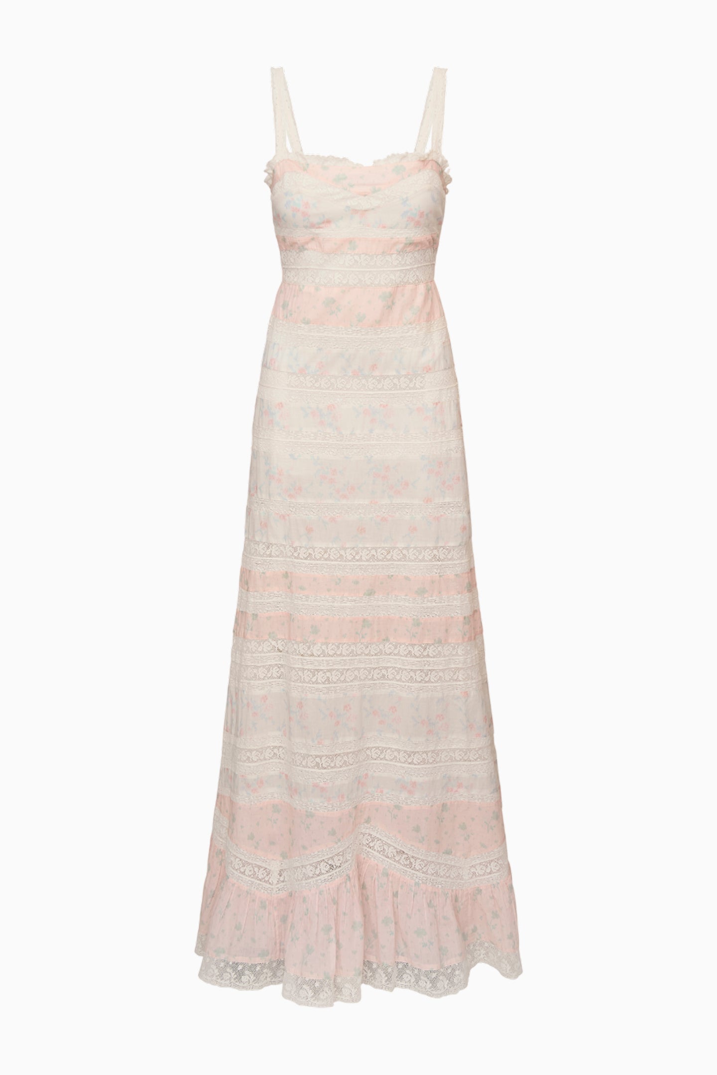 Carwen Cotton Mixed Print Maxi Dress