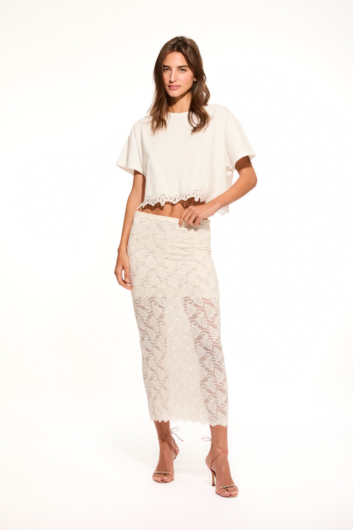 Clooney Stretch Lace Maxi Skirt