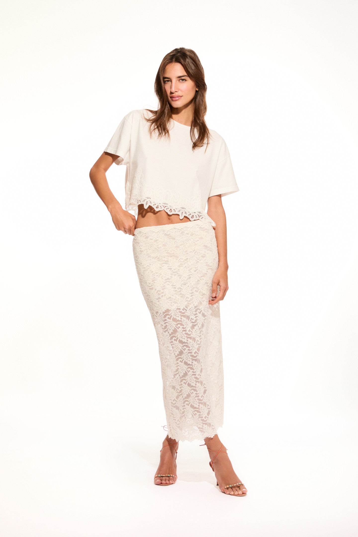 Clooney Stretch Lace Maxi Skirt