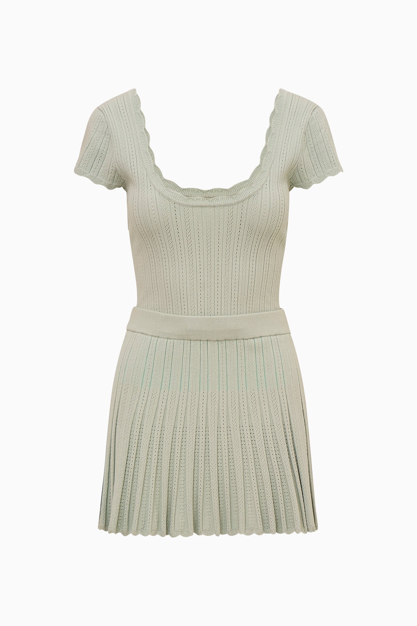 Evaluna Stretch Pointelle Mini Dress