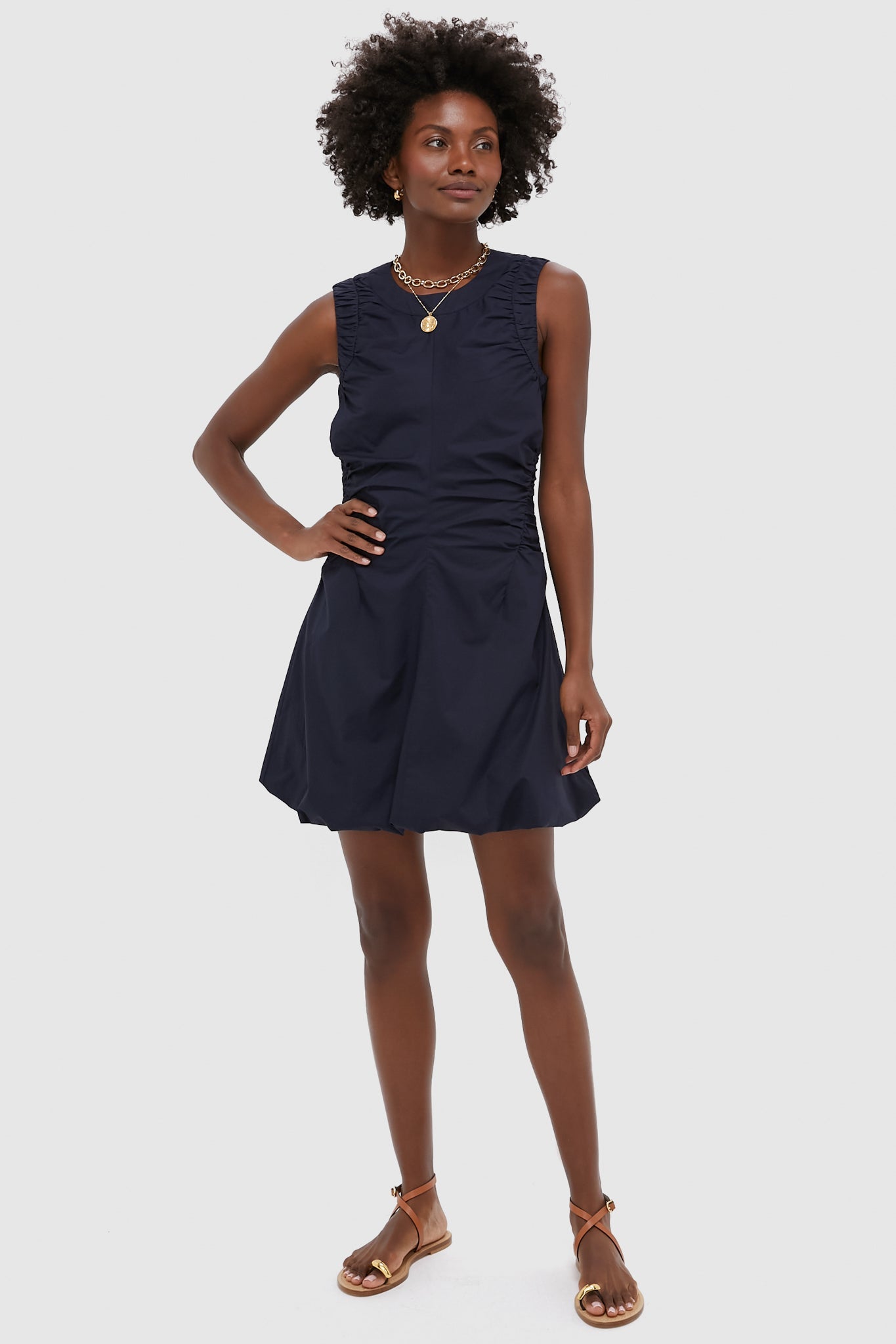 Navy Cotton Alisa Dress