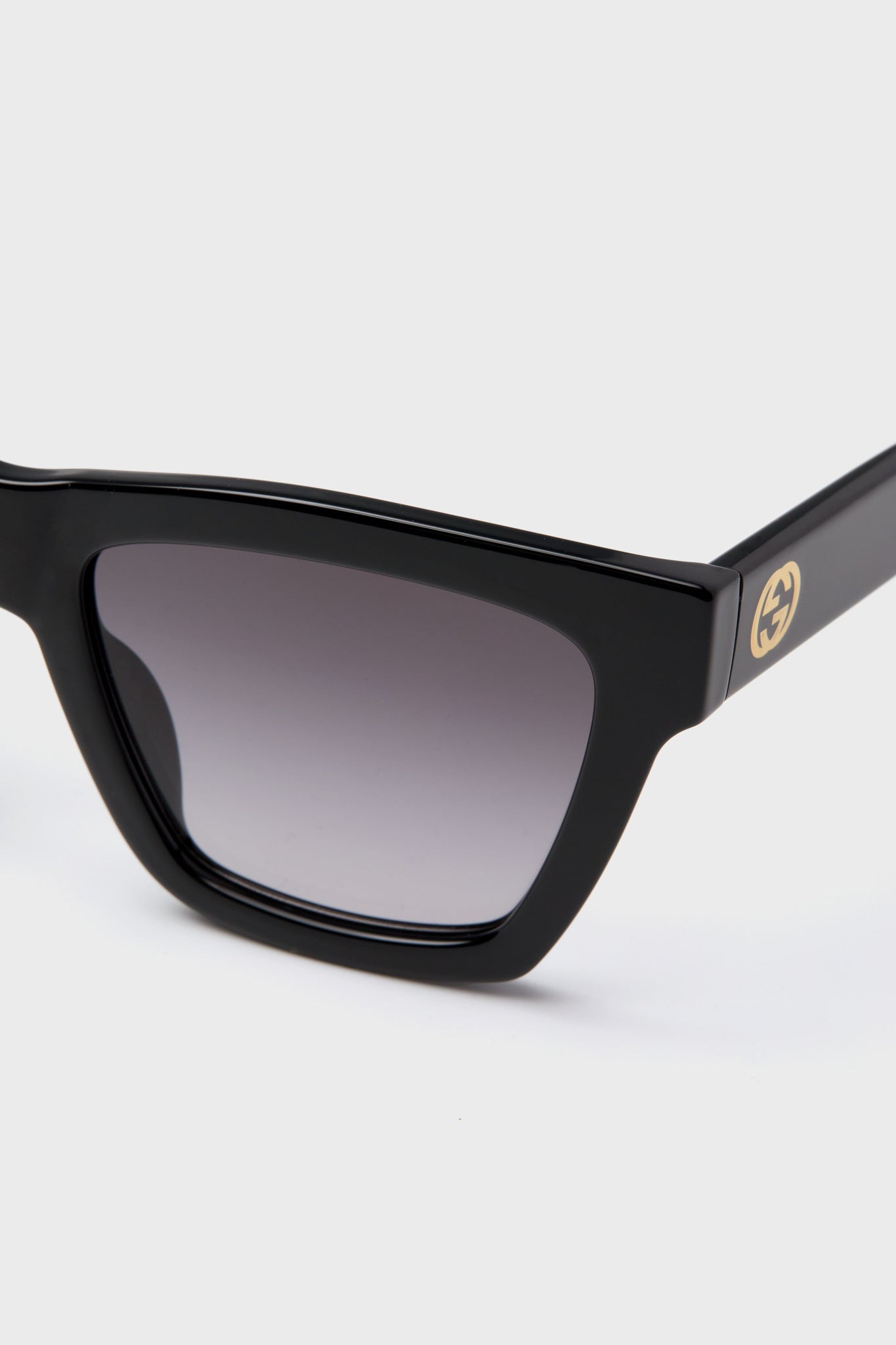 Black Gradient Lens Square Frame Sunglasses