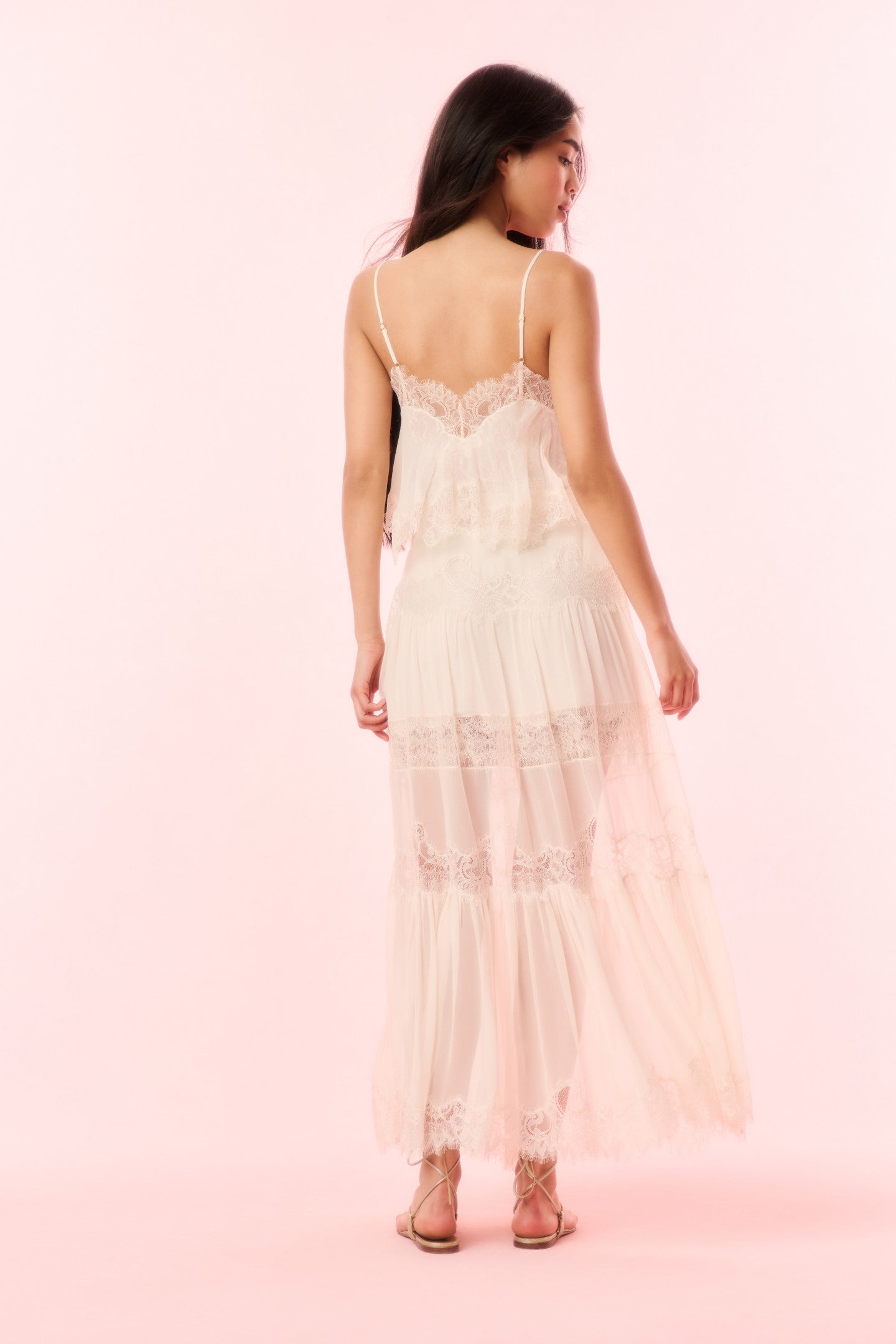 Aureline Silk Lace Maxi Skirt