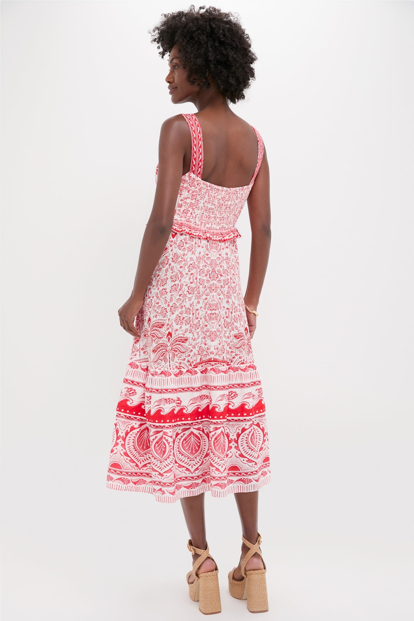 River Ride Red Midi Dress
