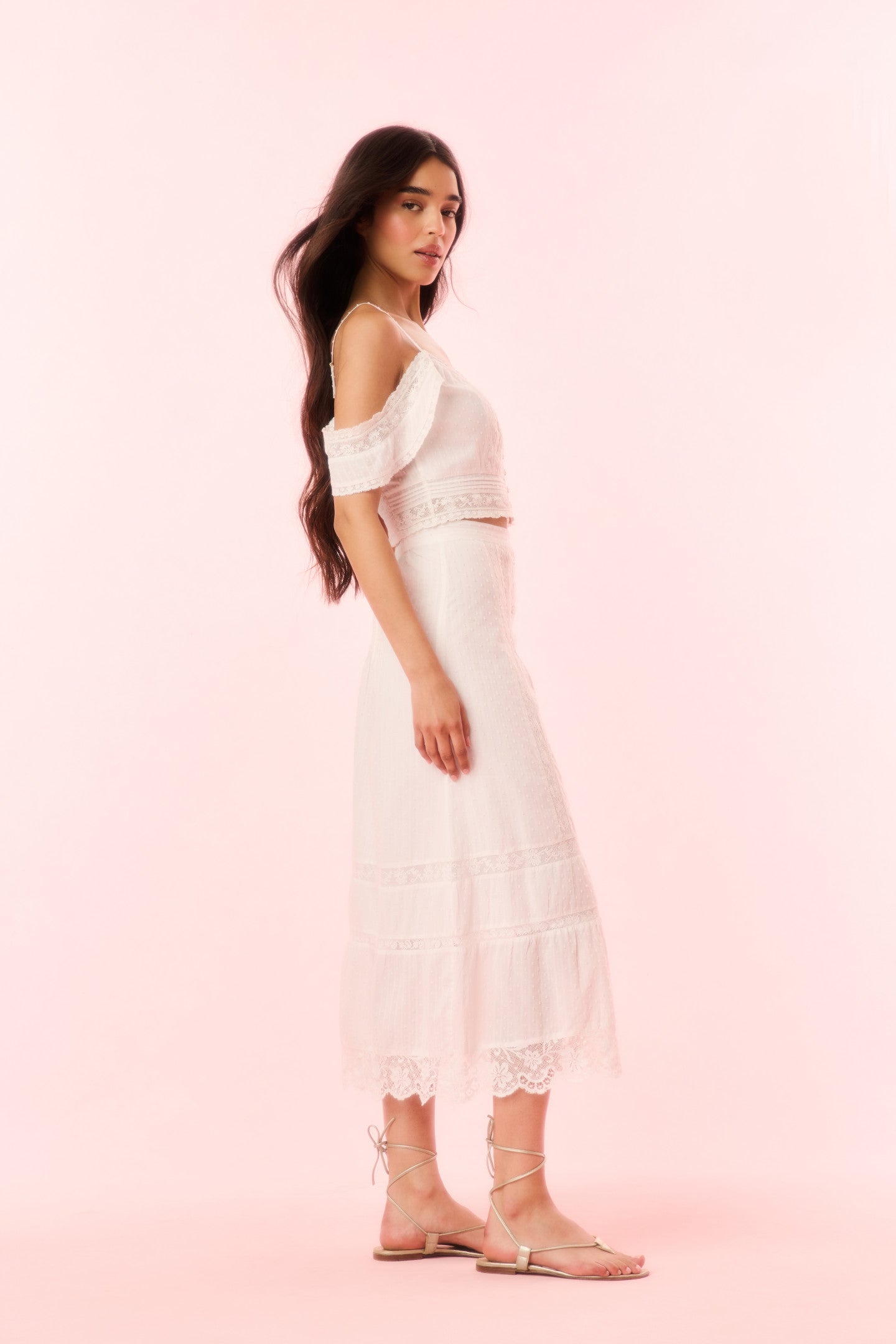 Allesia Cotton Midi Skirt