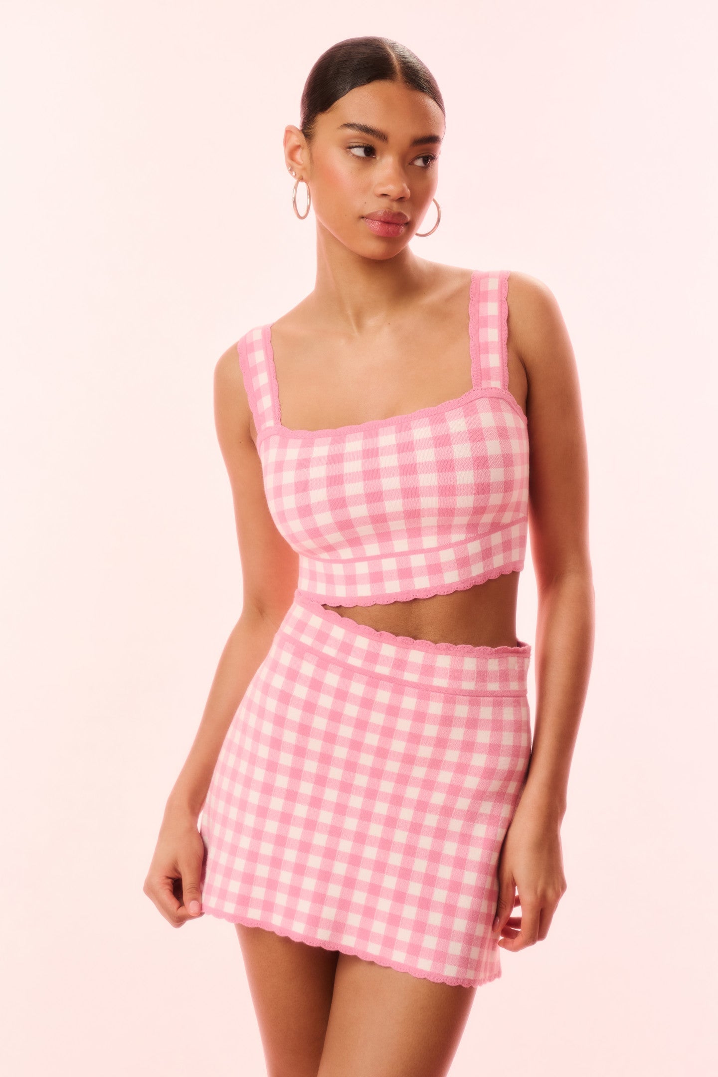 Jessyn Checkered Knit Tank