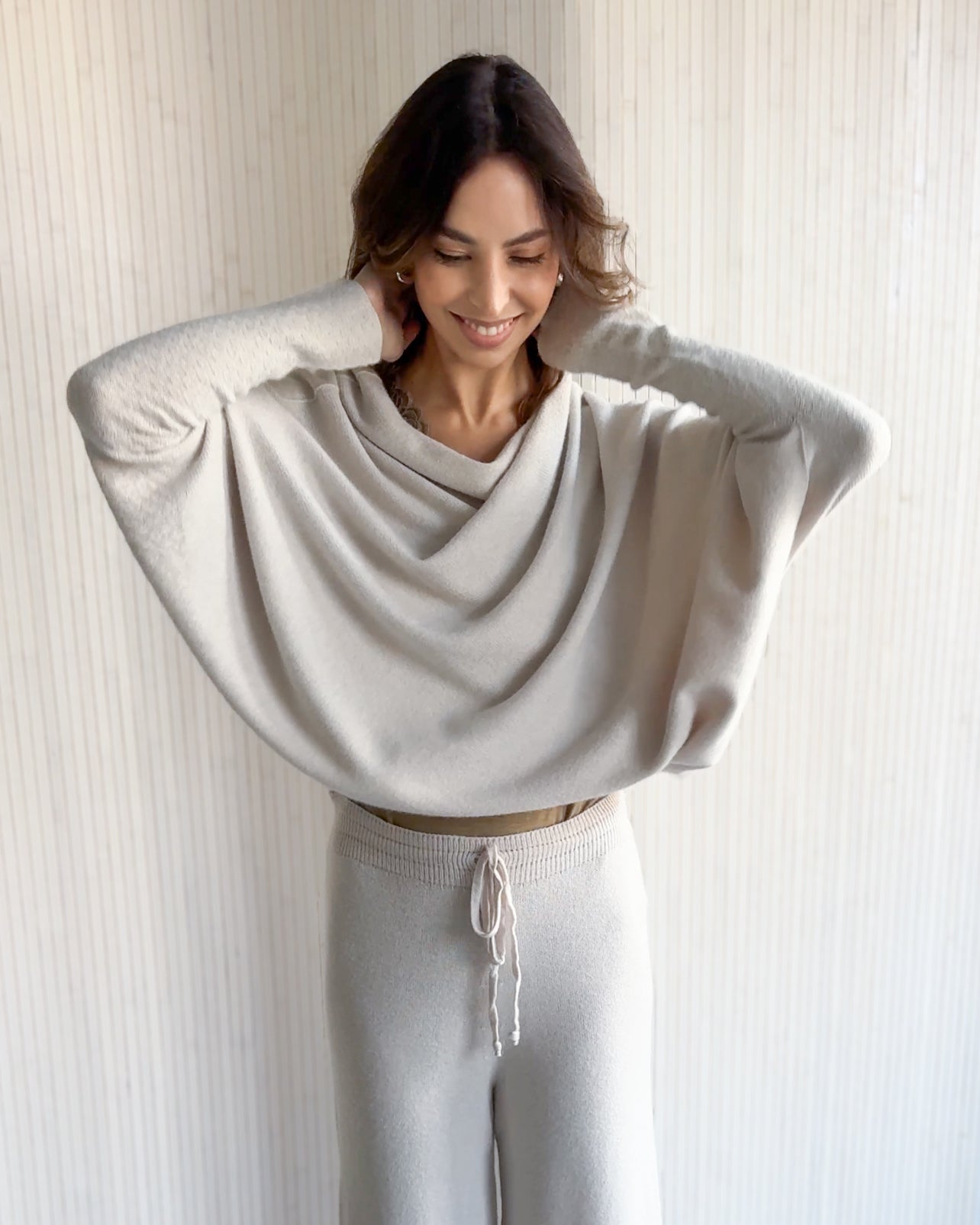 Asymmetric Draped | Light Beige