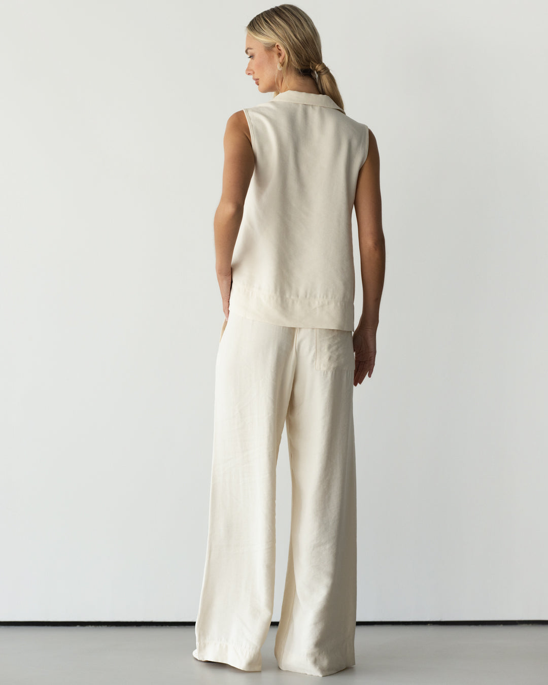 Sylvia Elastic Waist Trousers | Ivory