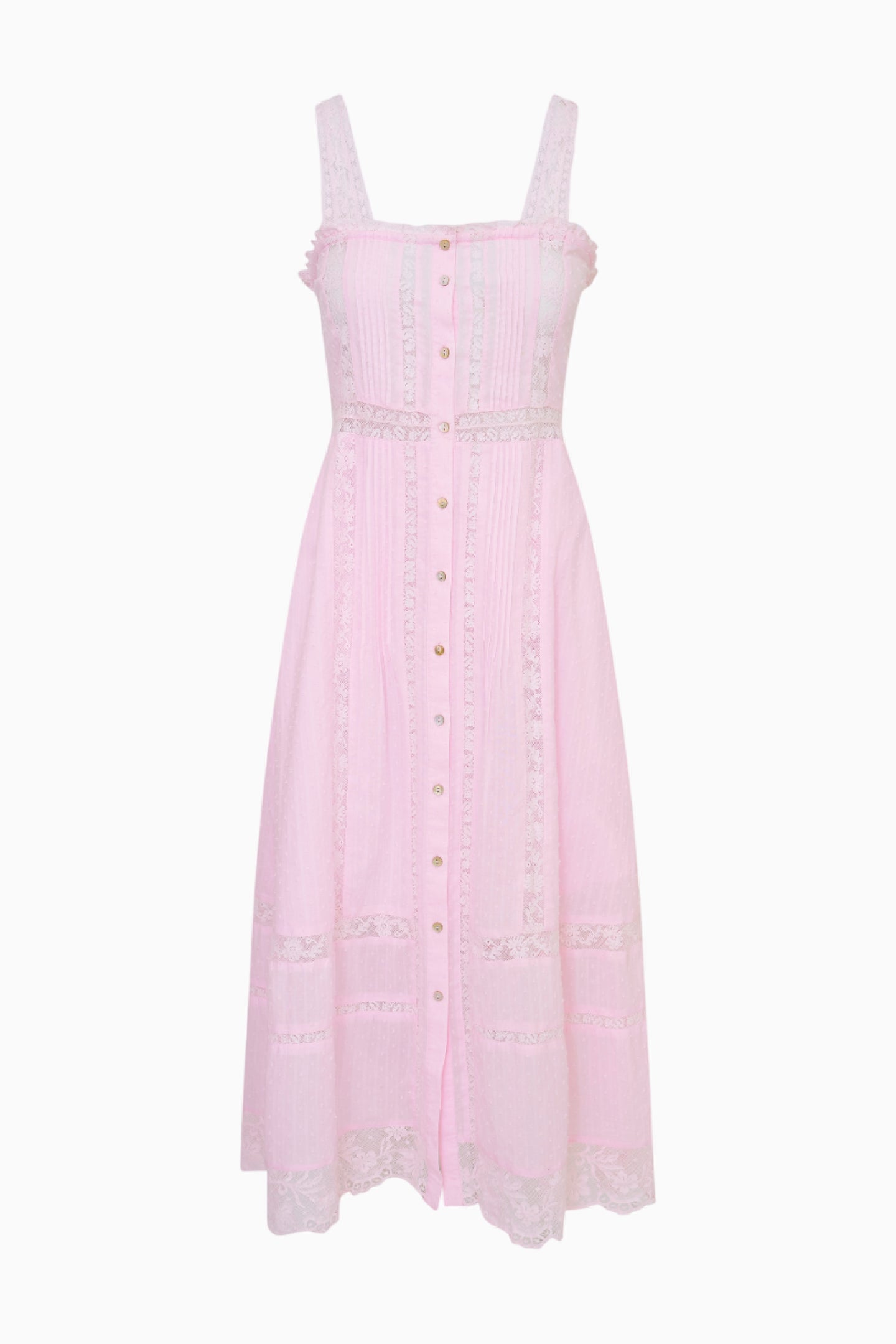 Judalon Cotton Midi Dress - BALLERINA PINK