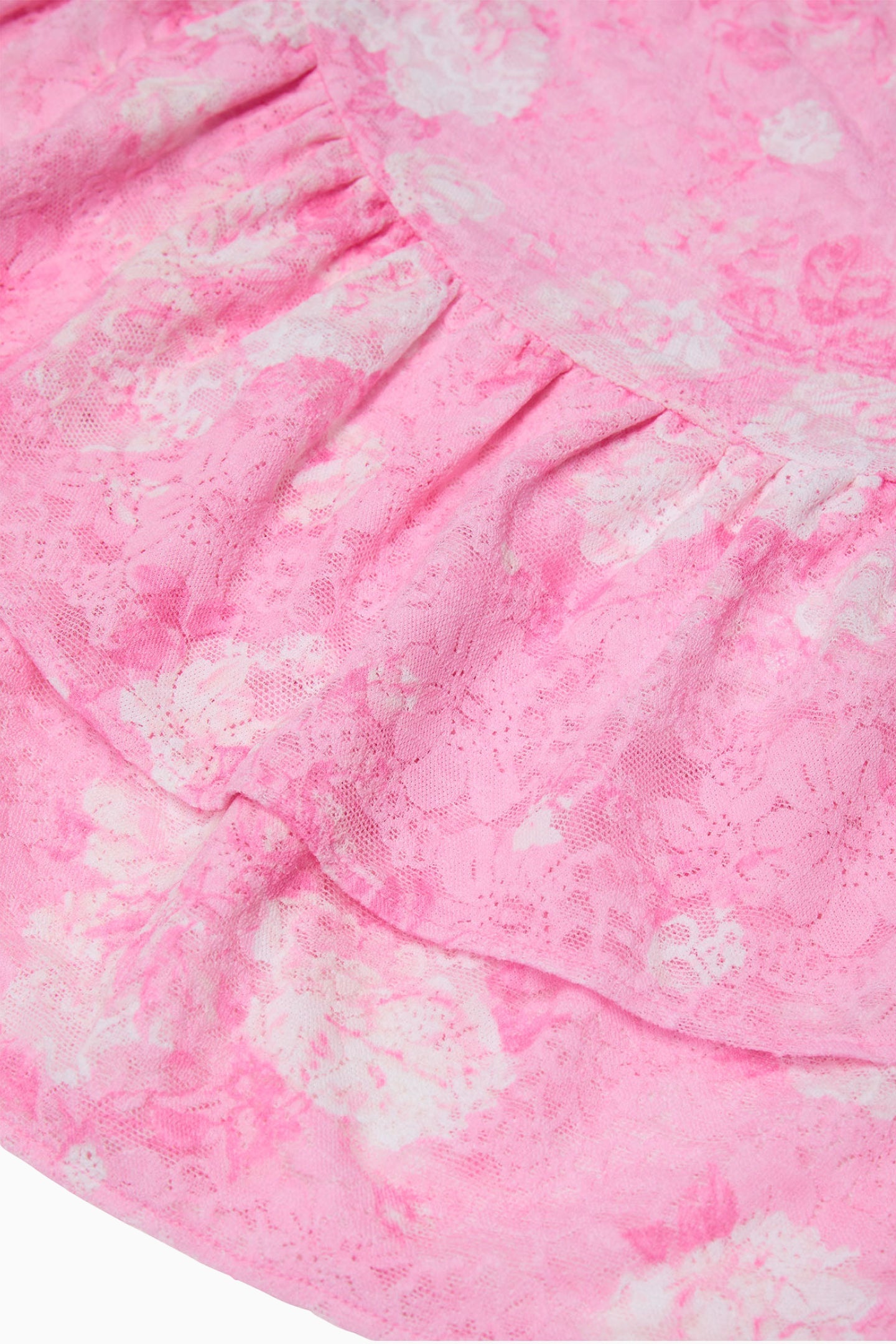 PINK x LoveShackFancy Strapless Lace Mini Dress - EVERBLOOMING PINK