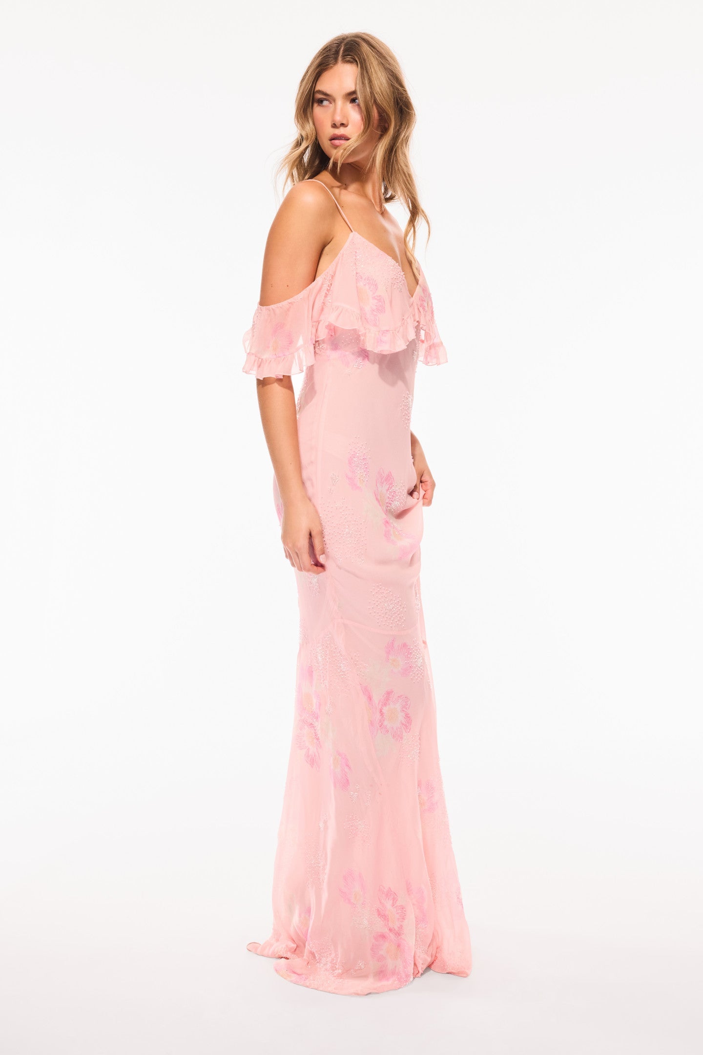 Librae Floral Off-The-Shoulder Gown
