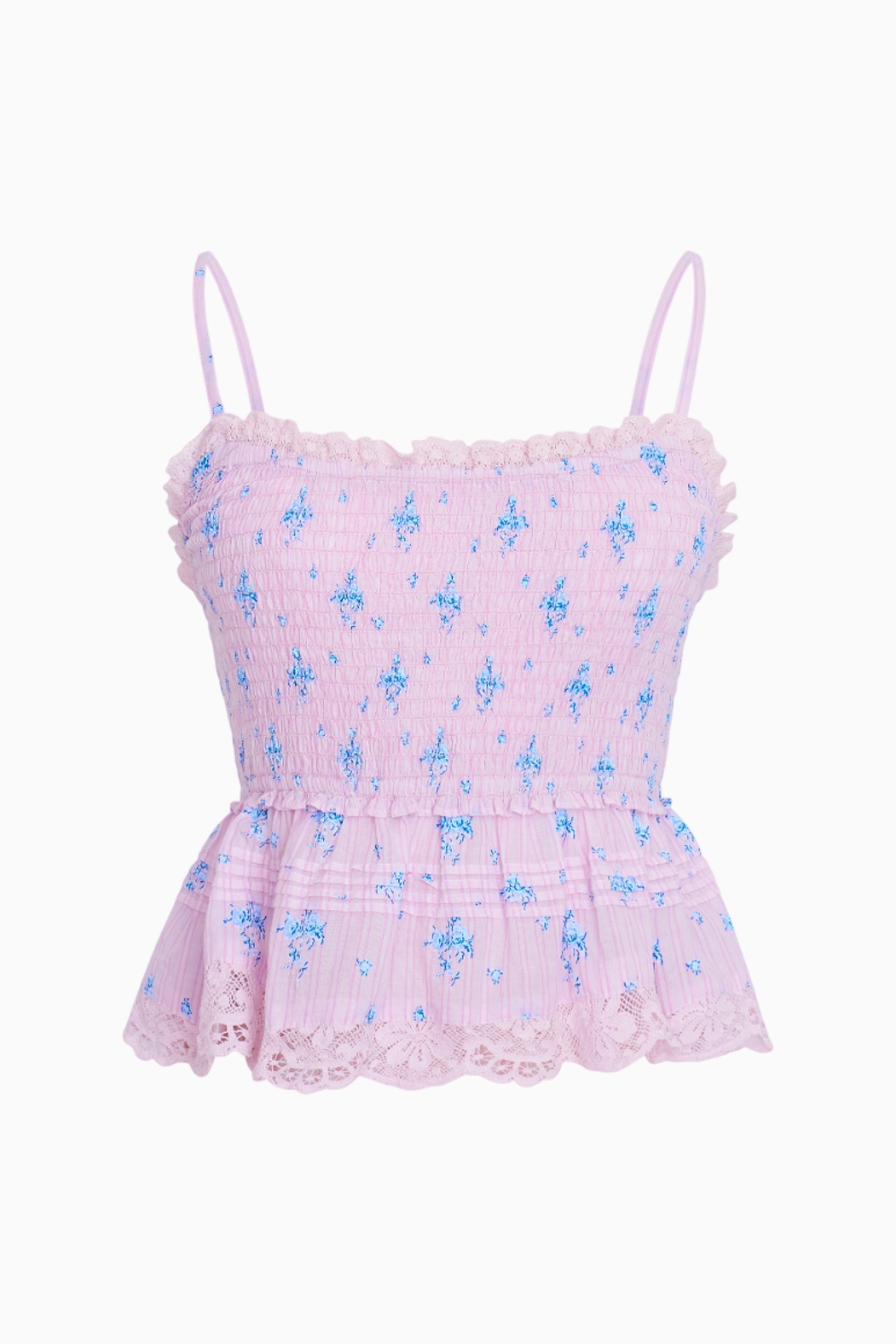Marzenia Smocked Sleeveless Top