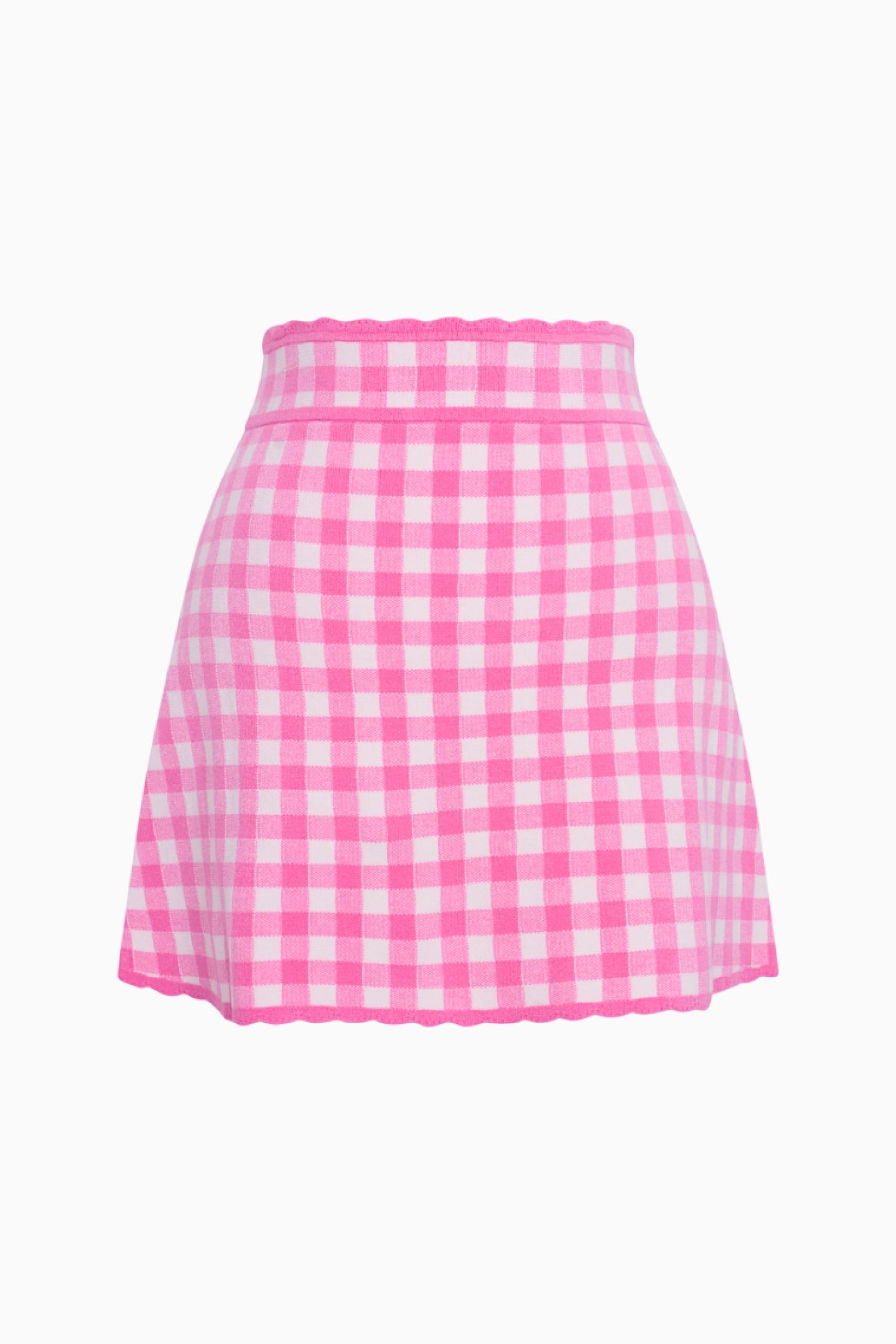 Muna Checkered Knit Mini Skirt