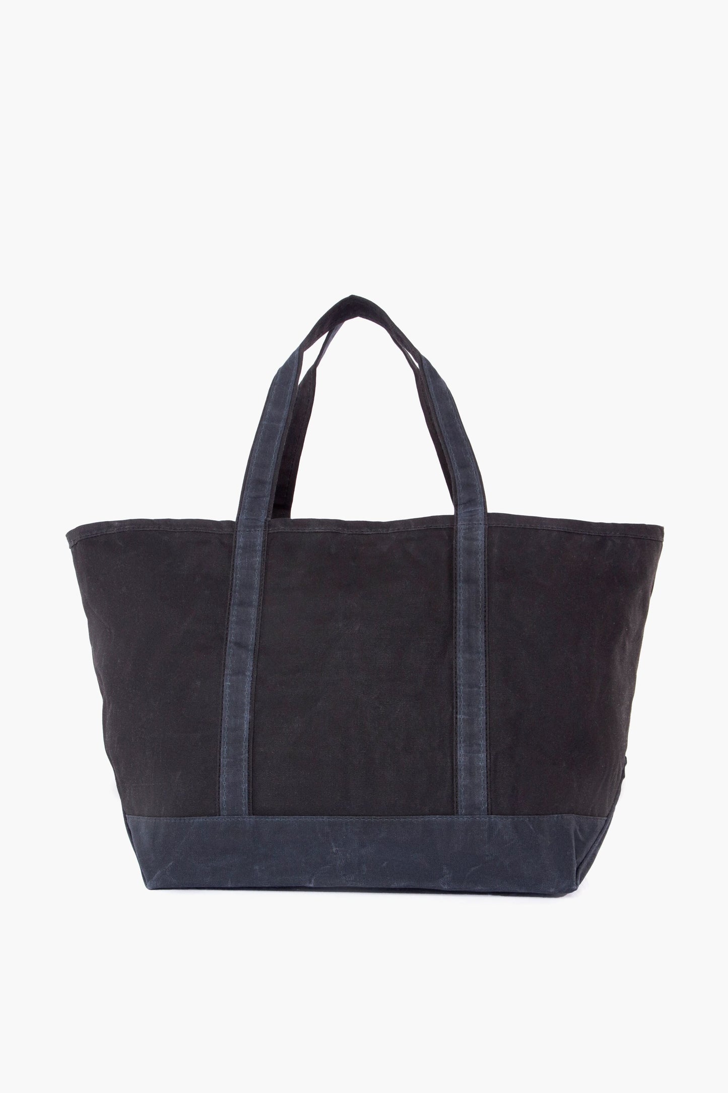 Black Waxed Large Canvas Tote