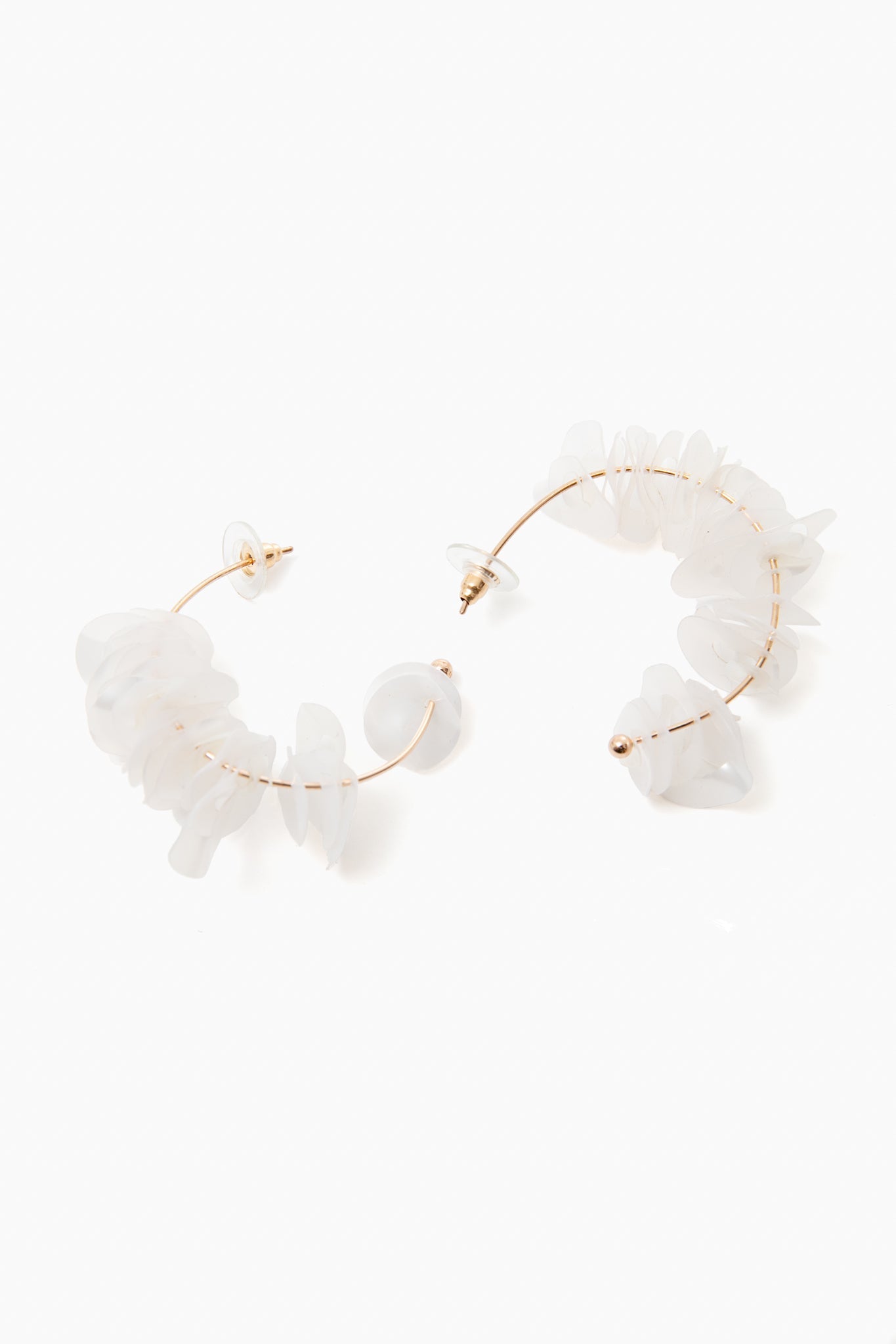 White Lolita Mini Hoops
