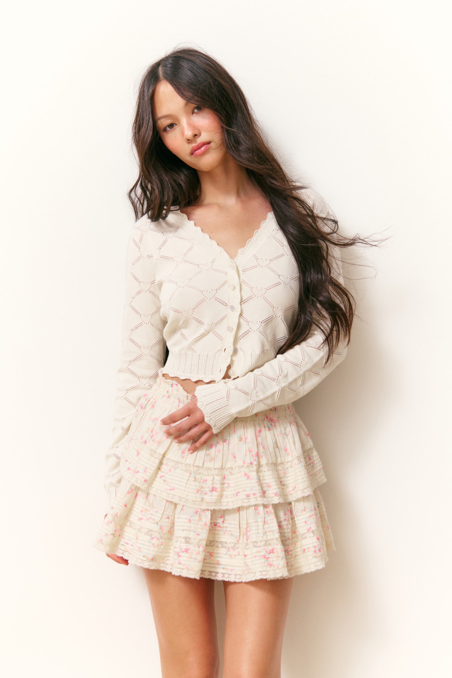 Ruffle Mini Luna Rosa Fleur Skirt