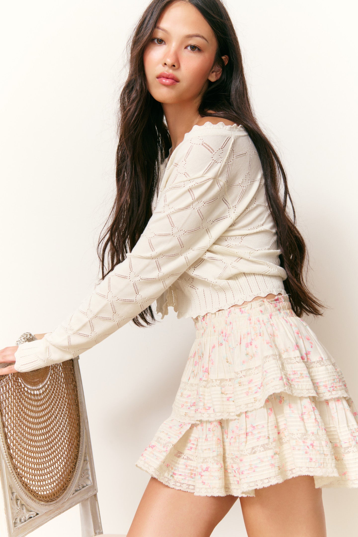 Ruffle Mini Luna Rosa Fleur Skirt