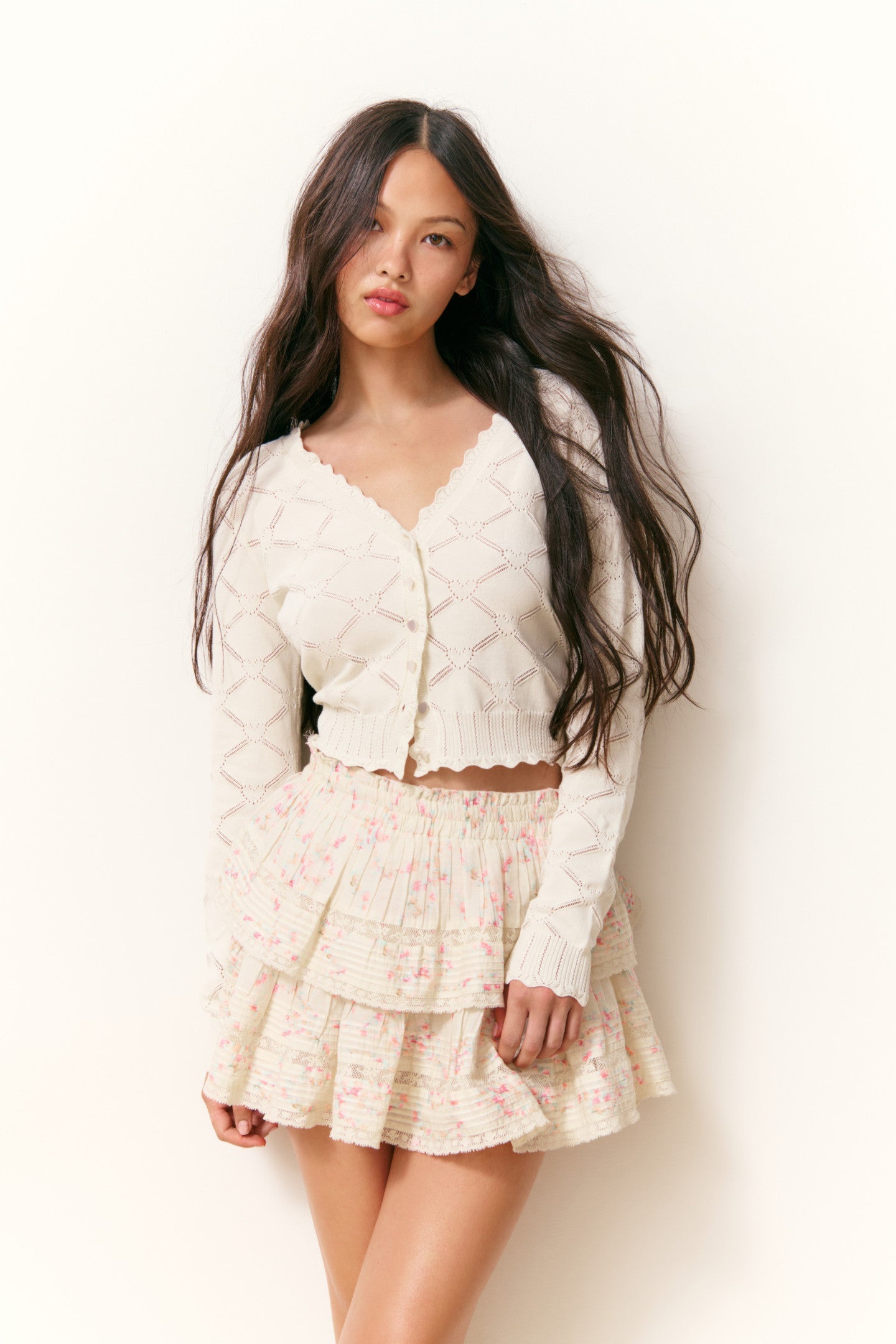 Petra Knit Heart Argyle Cardigan
