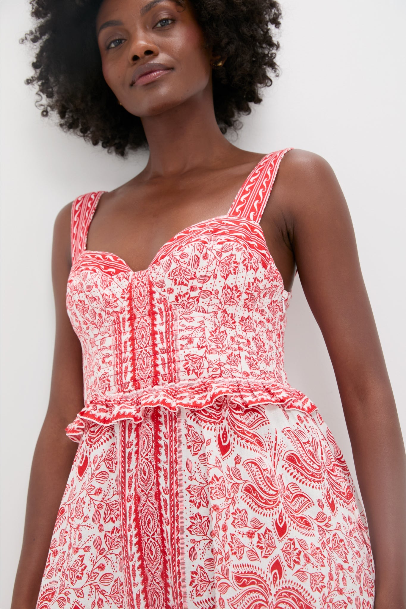 River Ride Red Midi Dress