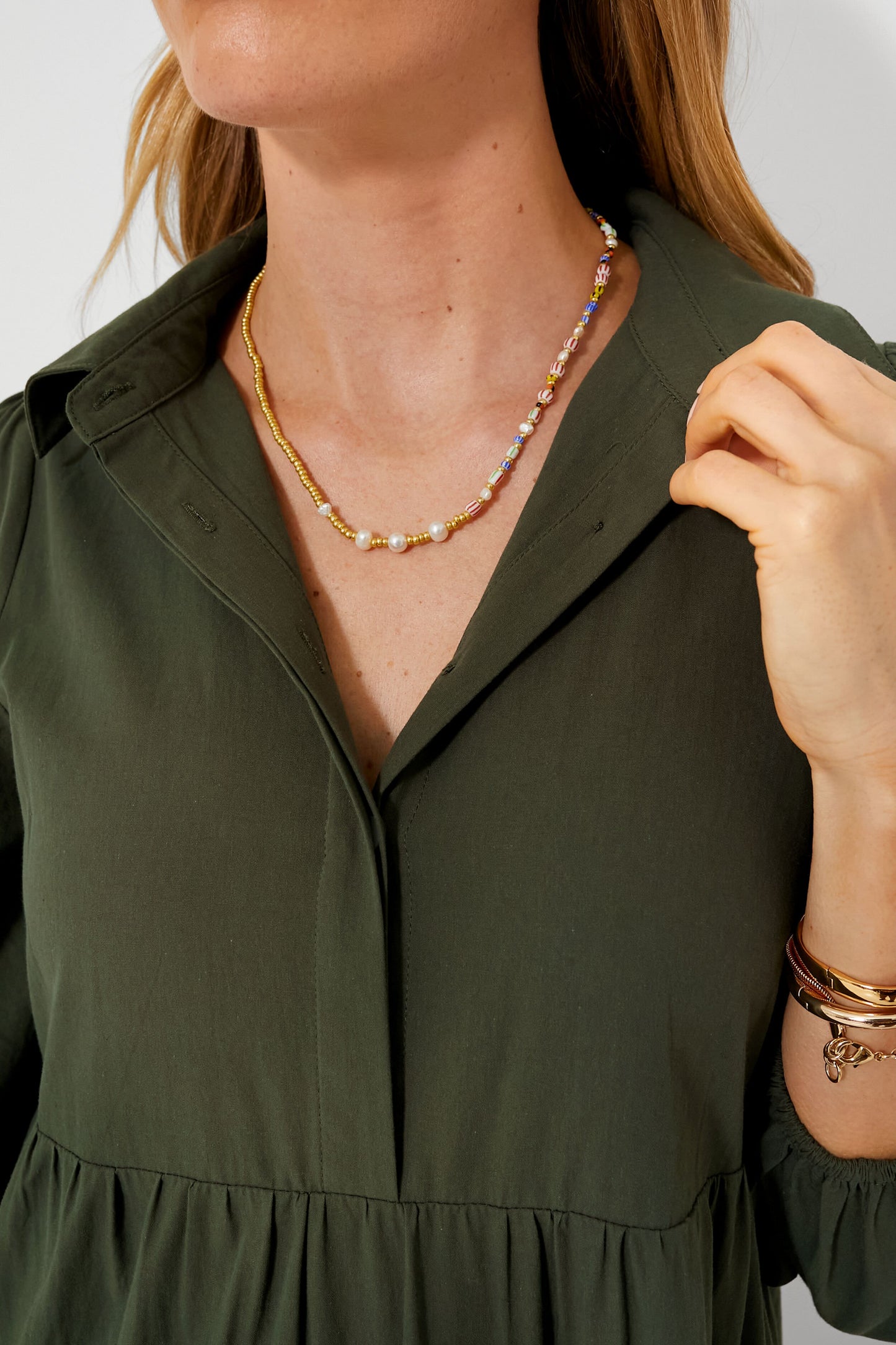 Gold Mixed Elements Necklace