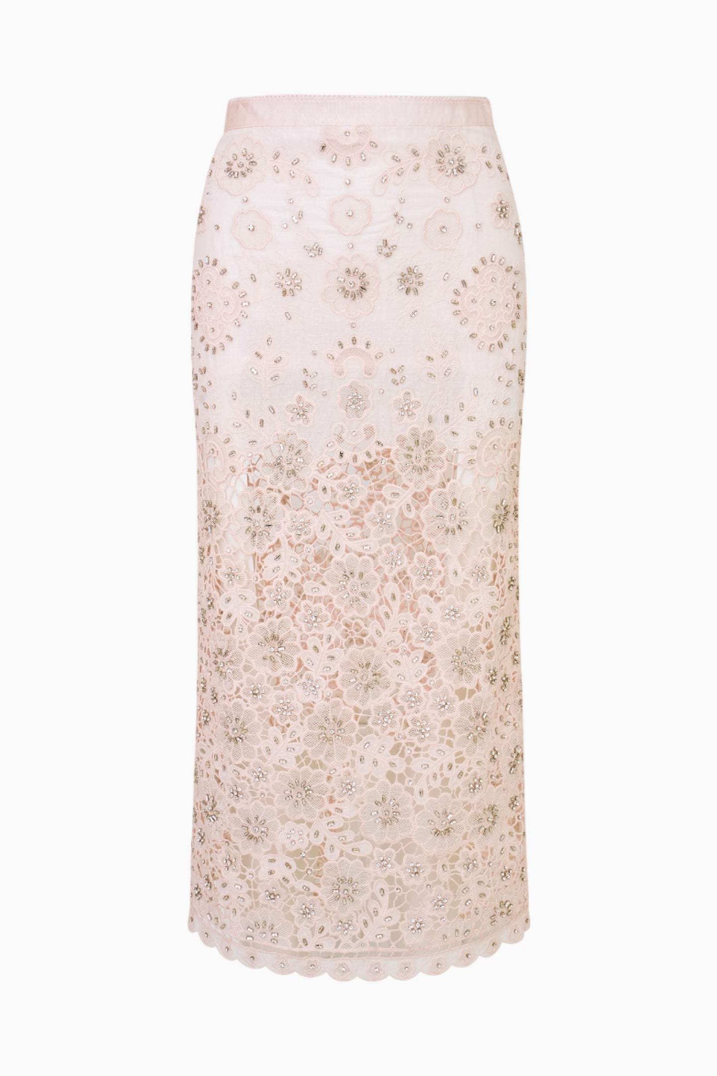 Reeves Cotton Lace Midi Skirt