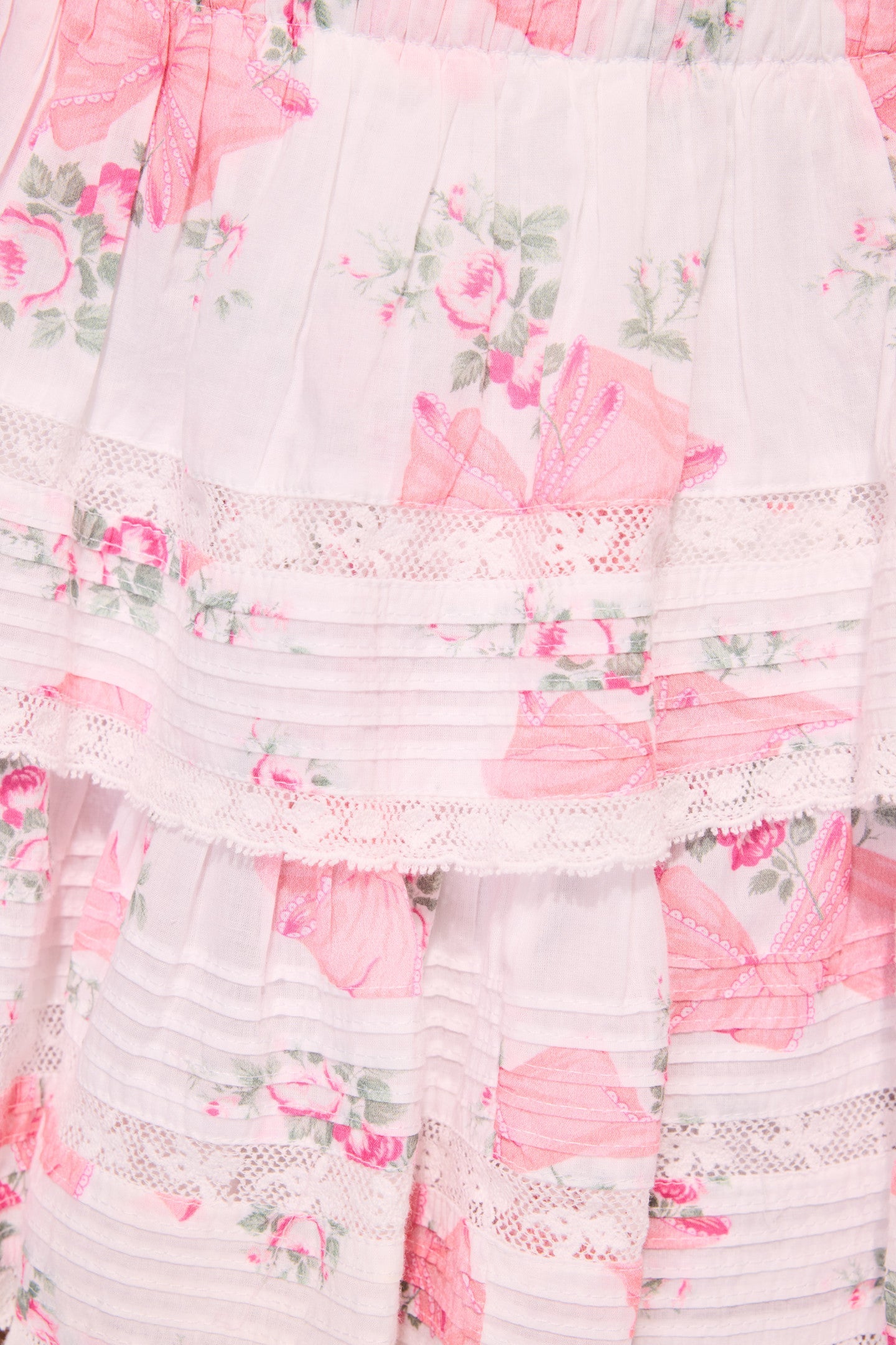 Ruffle Mini Summer Heirloom Print Skirt