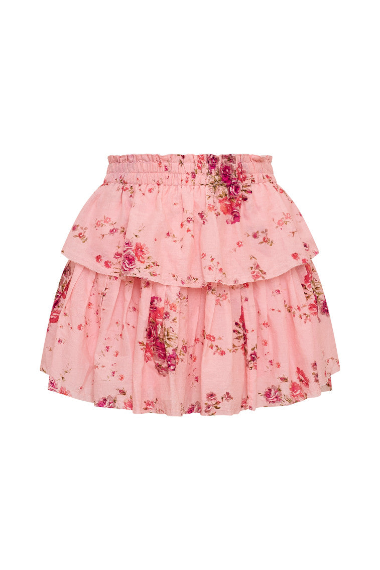 Ruffle Mini Upcycled Cotton Skirt