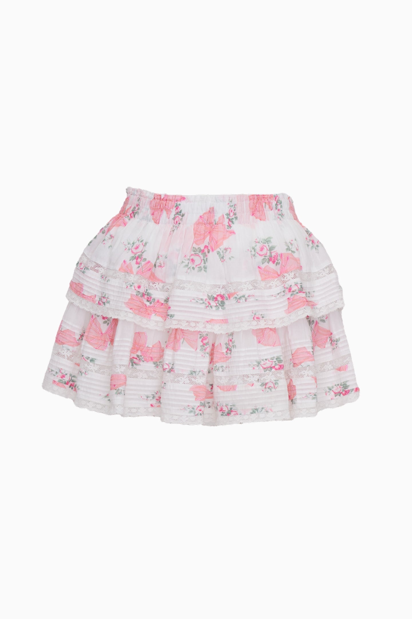 Ruffle Mini Summer Heirloom Print Skirt