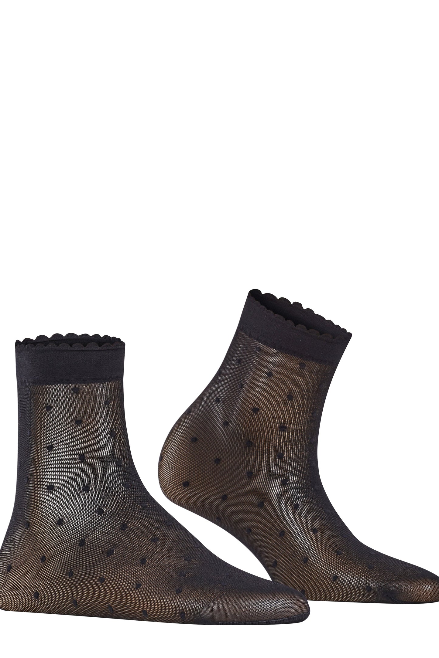 Black Sheer Polka Dot Socks