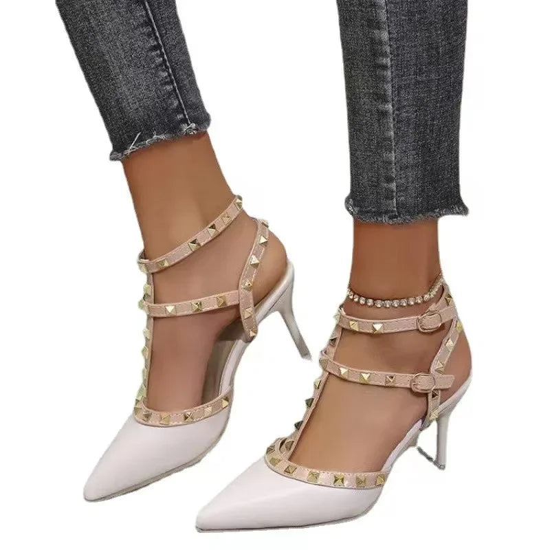Mules Fasten Gothic Pointed Toe Tall Heel