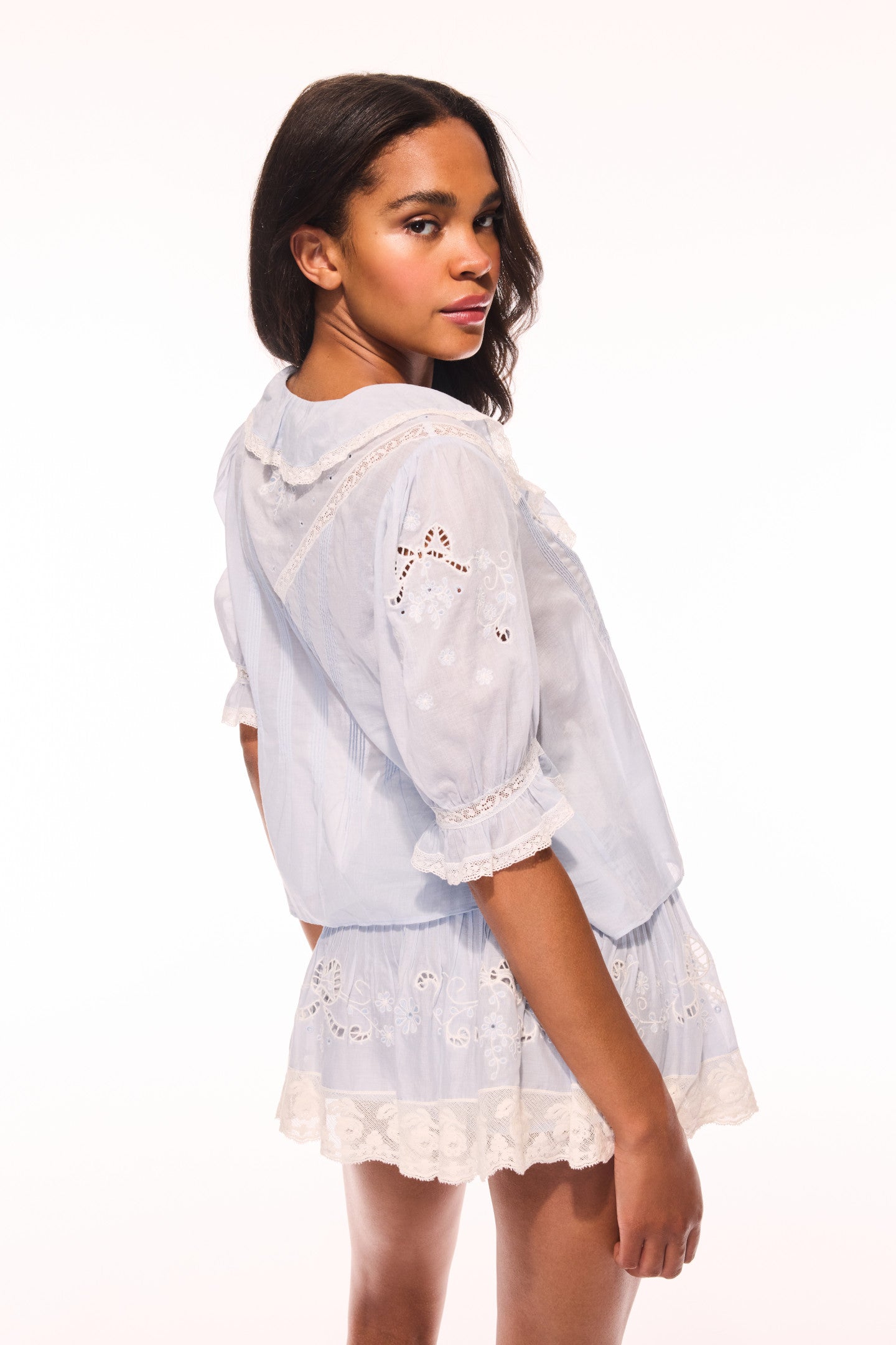 Sinora Embroidered Cotton Top