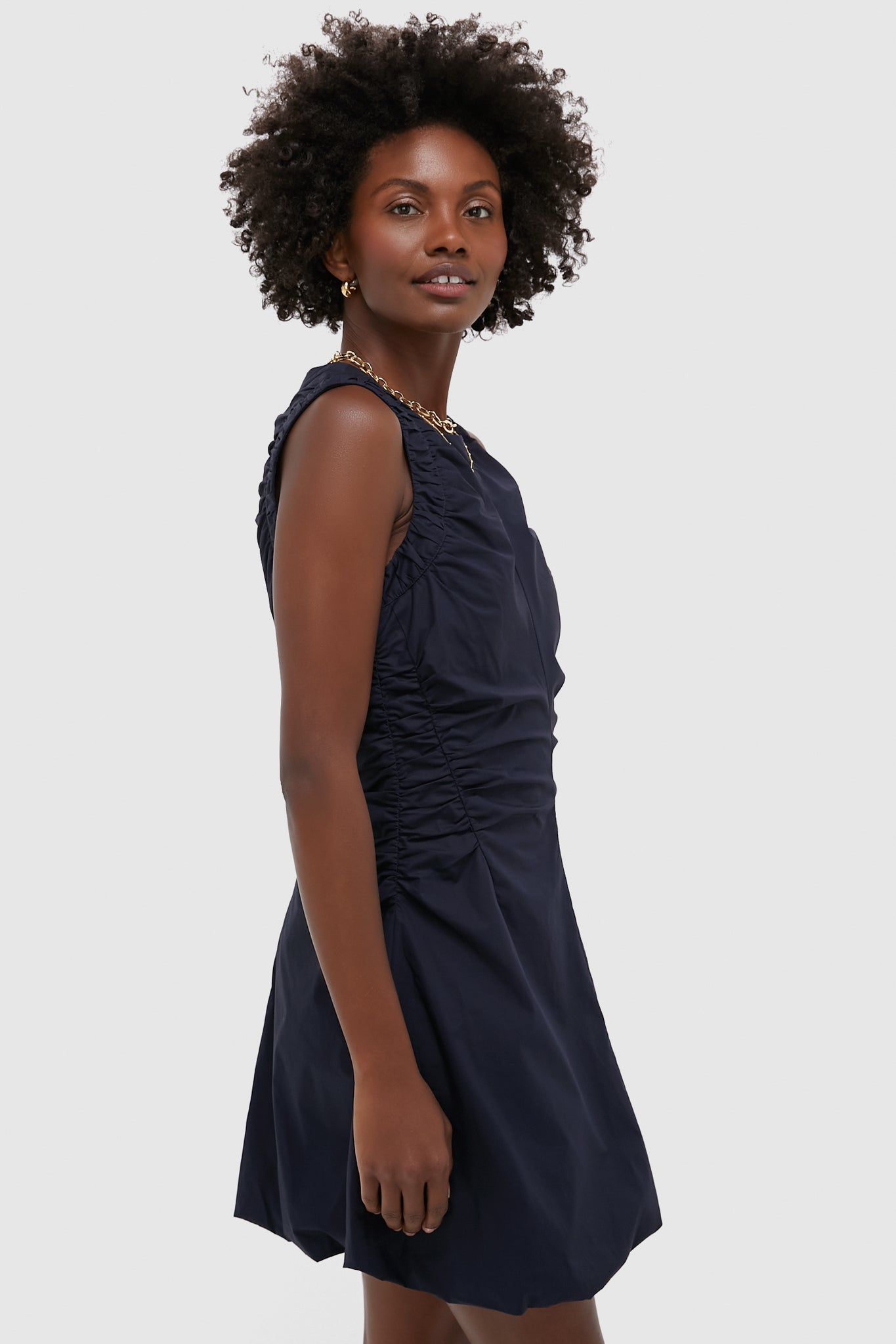 Navy Cotton Alisa Dress