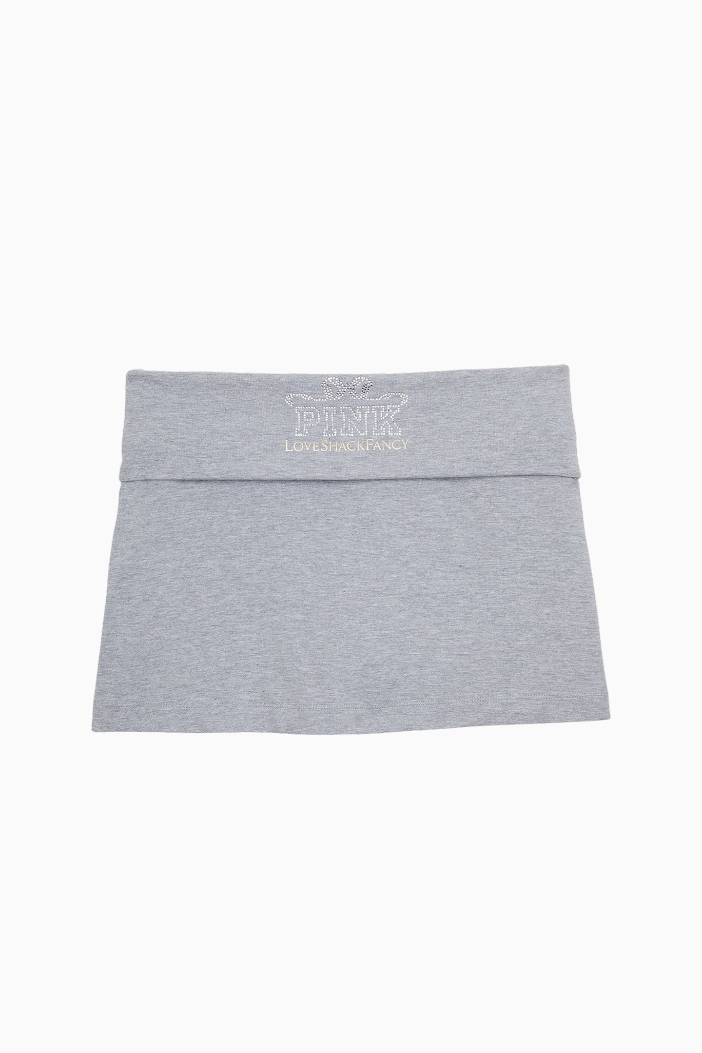 PINK x LoveShackFancy Cotton Foldover Mini Skirt