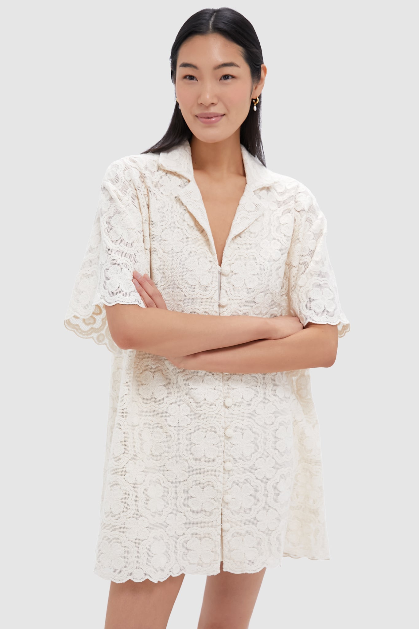 Tan Lace Kiera Dress