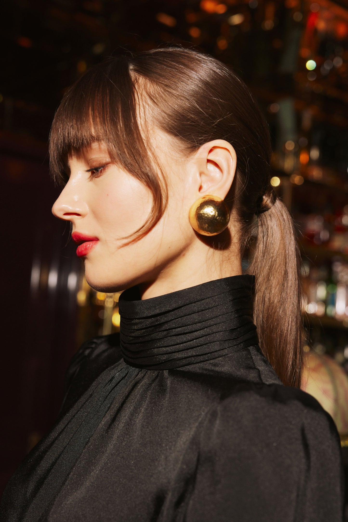 Gold Bria Clip Earrings