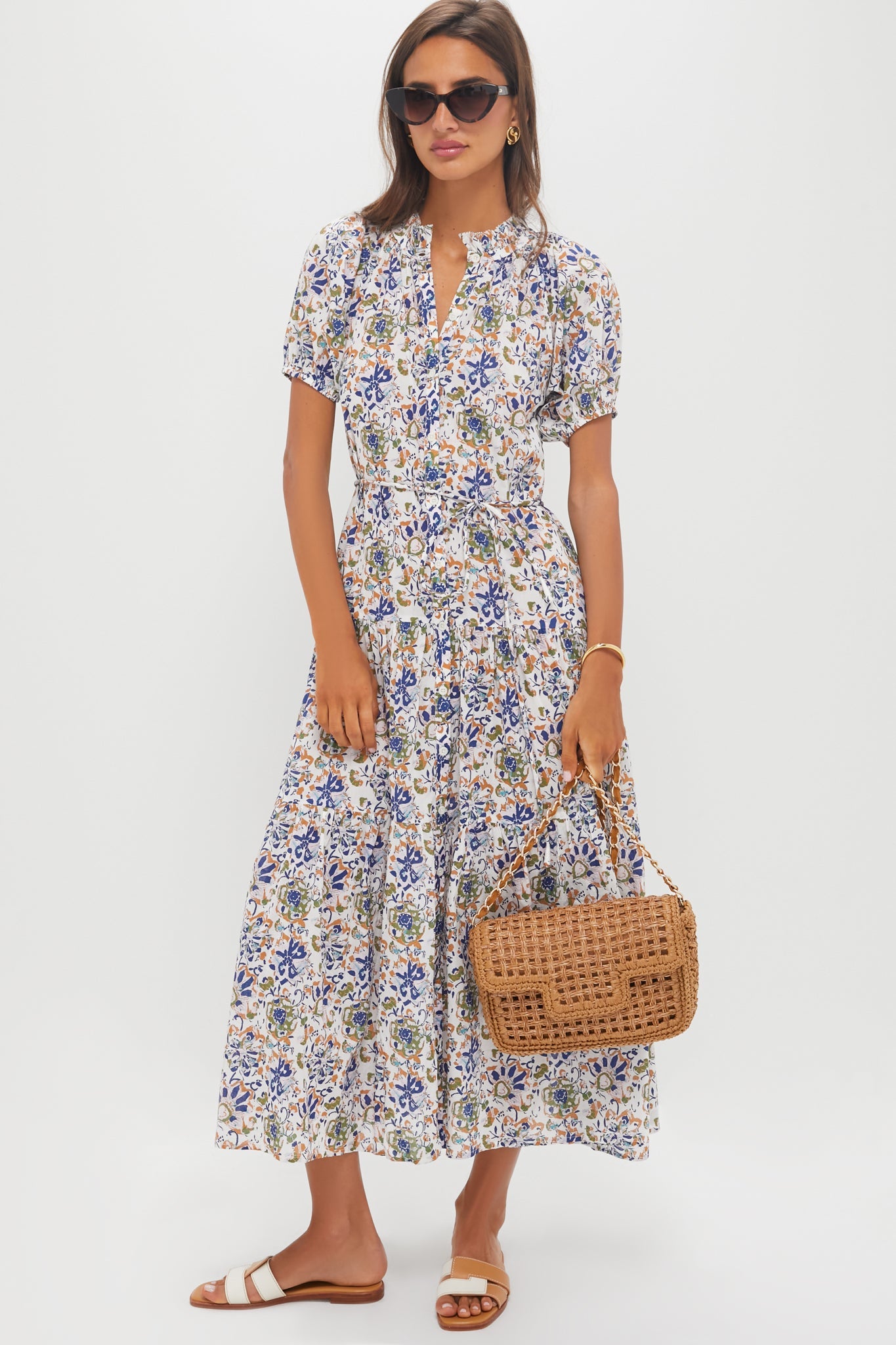 Tan Woven Crossbody