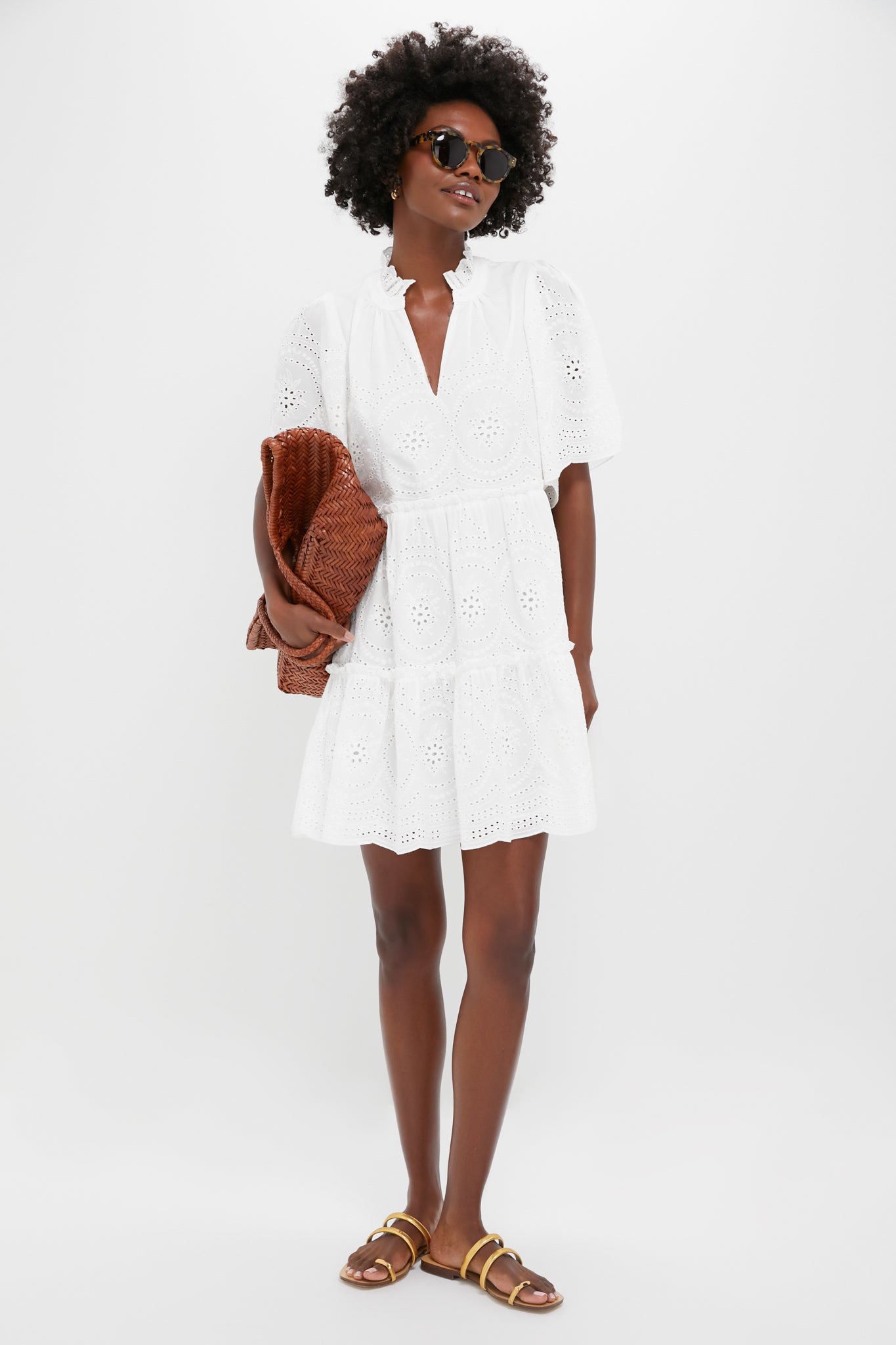 White Eyelet Crawford Dress