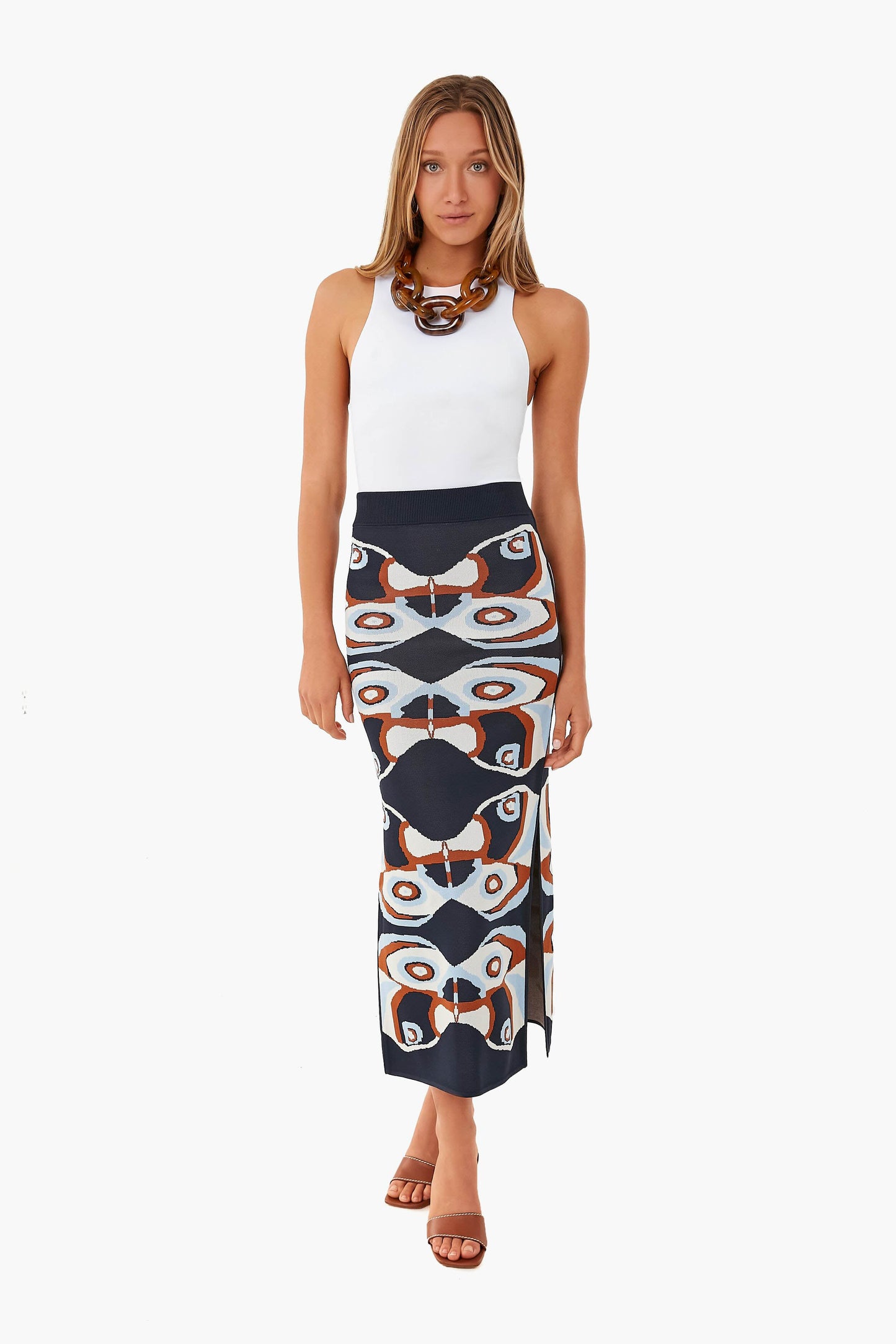 Navy Butterfly Nylah Skirt